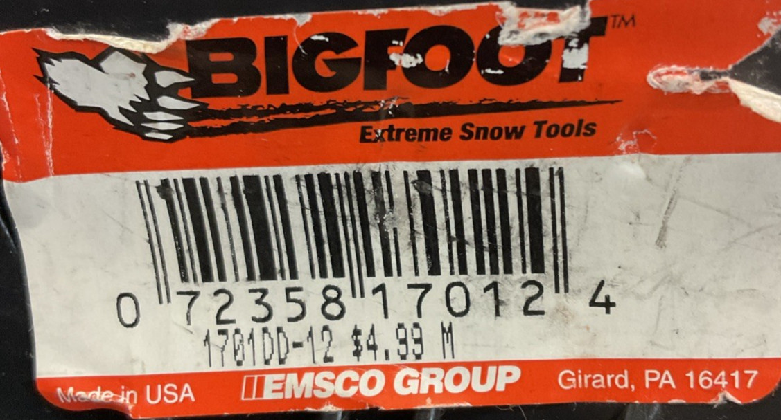 EMSCO Bigfoot Extreme Snow Brush Angled Scraper Dual Grips Easy Leverage Yellow