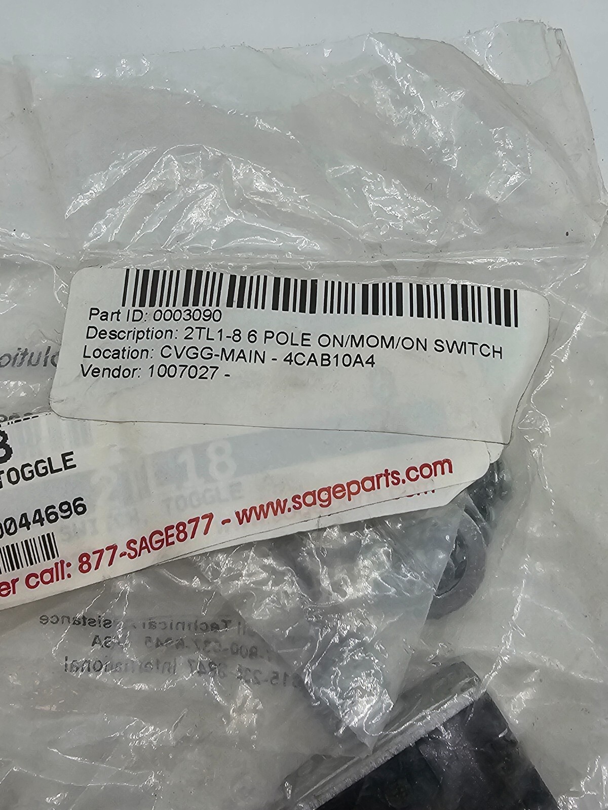 Sage TL Series 6-Pole Toggle Switch On/MOM/On Switch 2TL1-8