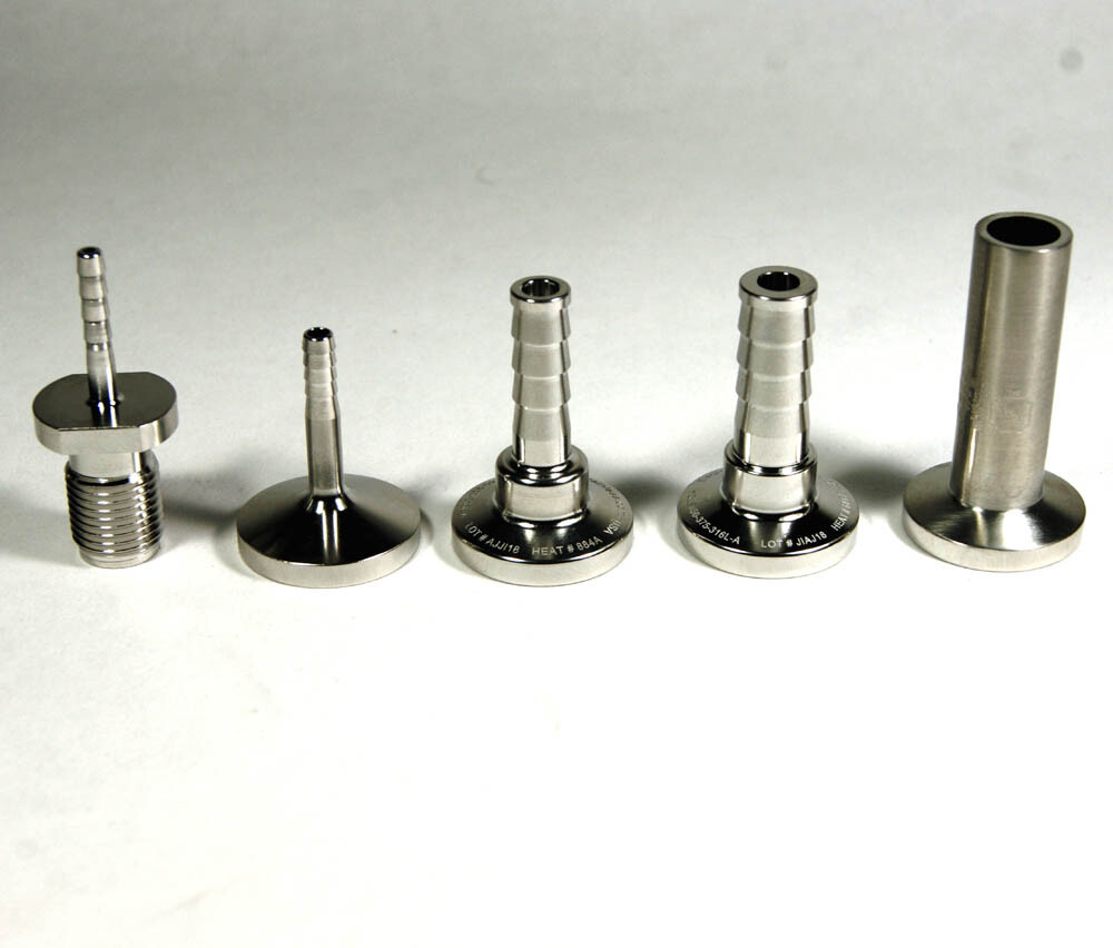 EAGLE USA Tri Clamp stainless adapters 1/2" to barb or BPE butt weld YOU CHOOSE
