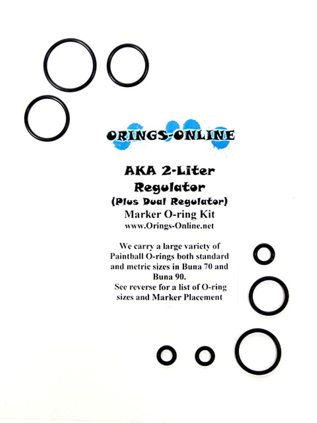 AKA 2 Liter / Plus Dual Regulator O-ring Oring Kit Paintball x 2 rebuilds / kits