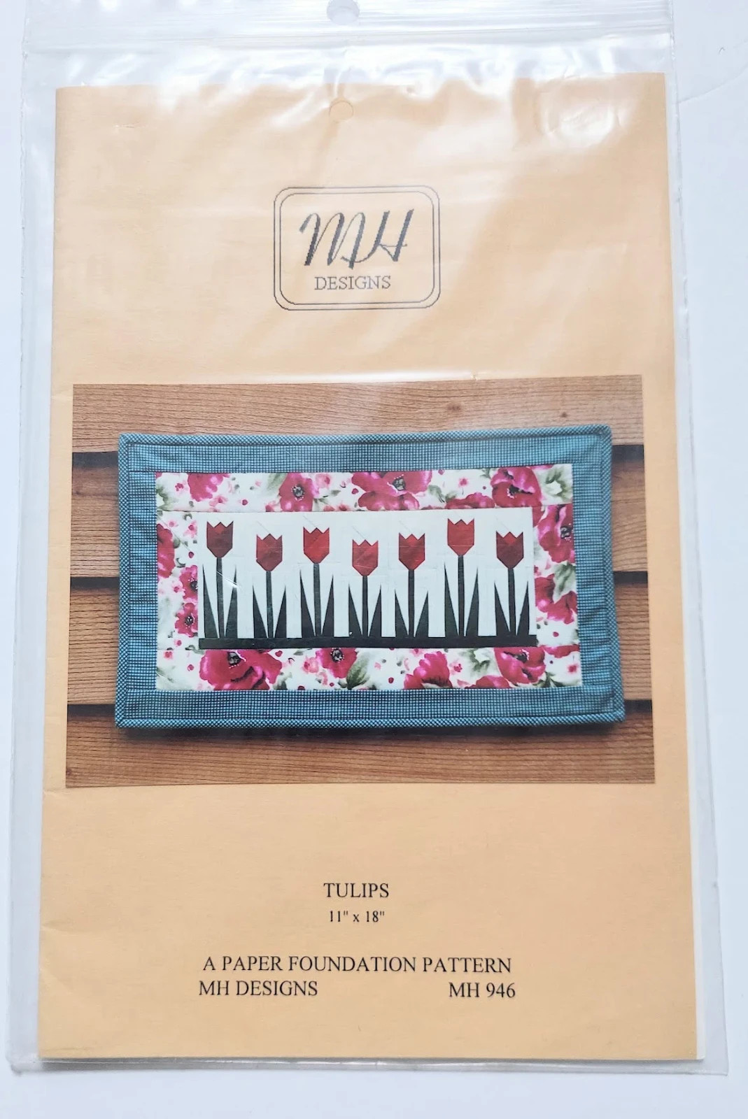 MH Designs Quilting Pattern 946 Tulips 11 in x 18 in 1995