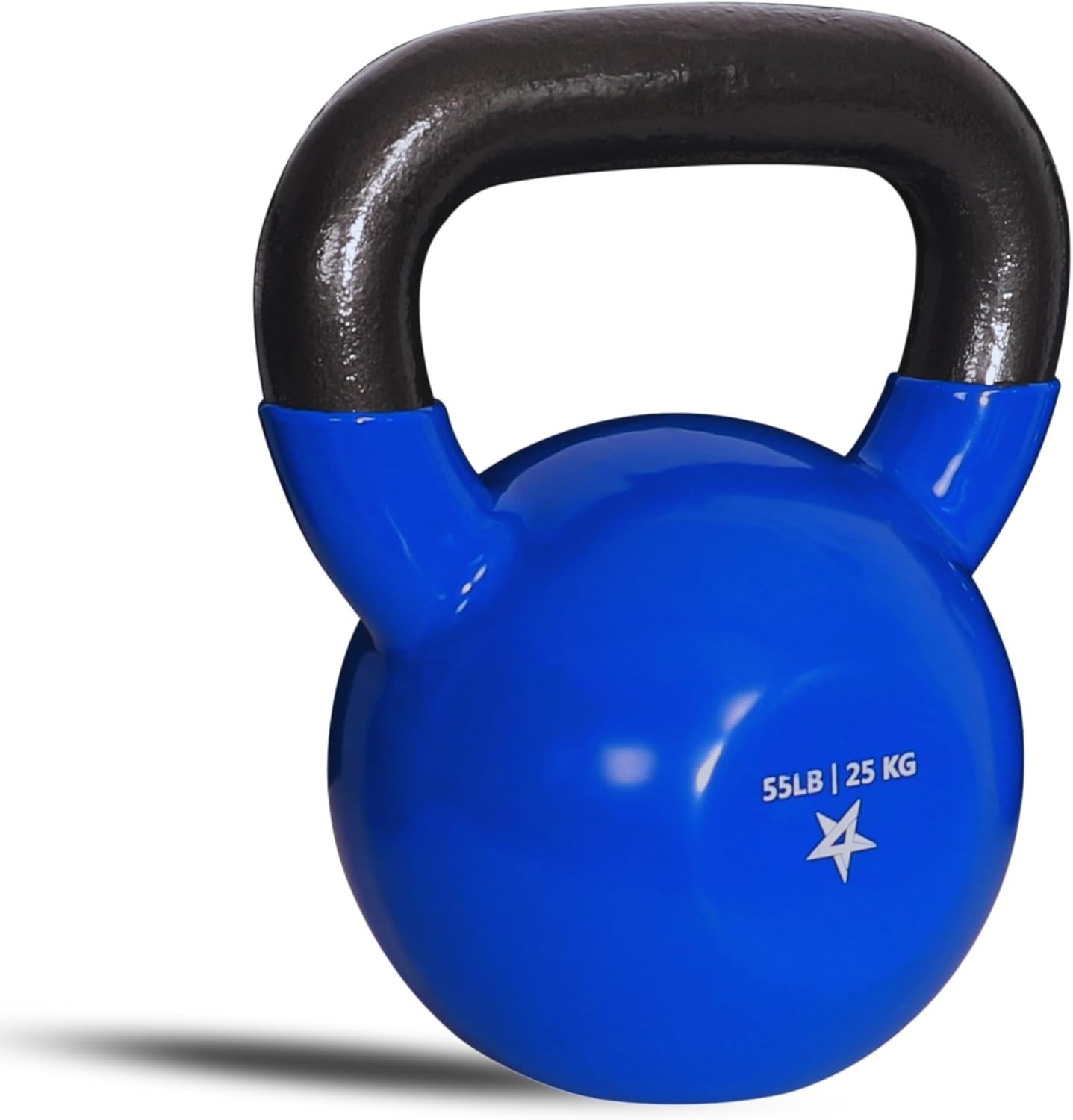 Kettlebell, 5-100 LB Vinyl Coated Cast Iron Strength Training Kettlebells for...