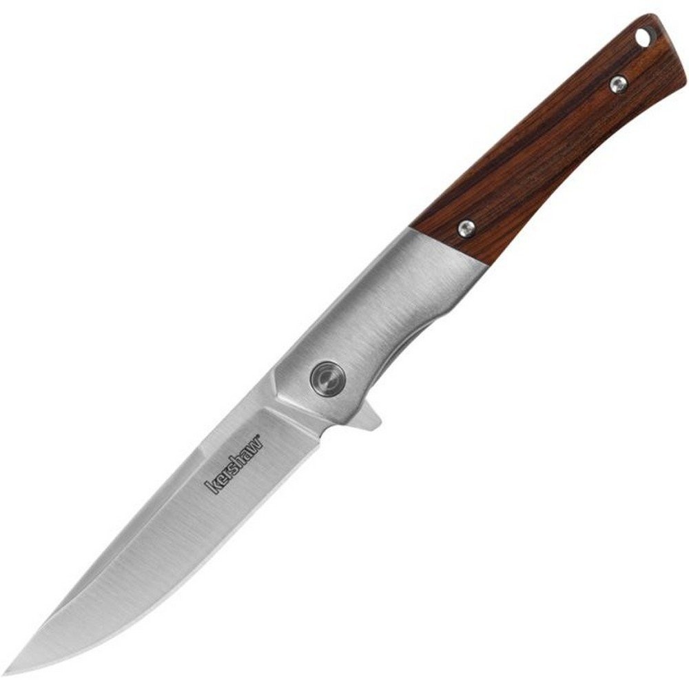 Kershaw Enhance Liner Satin Blade Assisted Opening Wood Handle Pocket Knife 1419