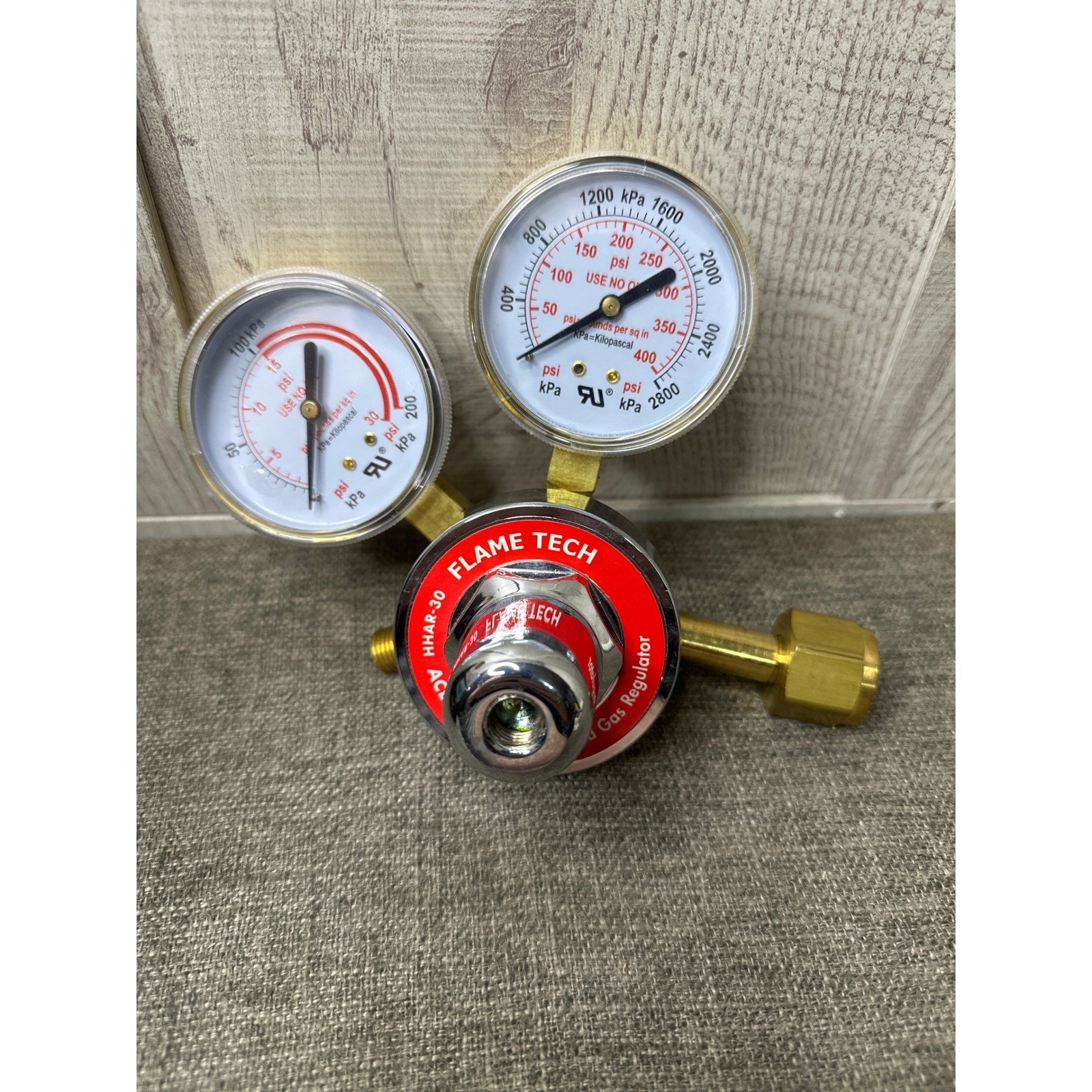 Flame Tech HHAR30-300 Heavy Duty Acetylene Gas Regulator CGA300 H-Style **READ**
