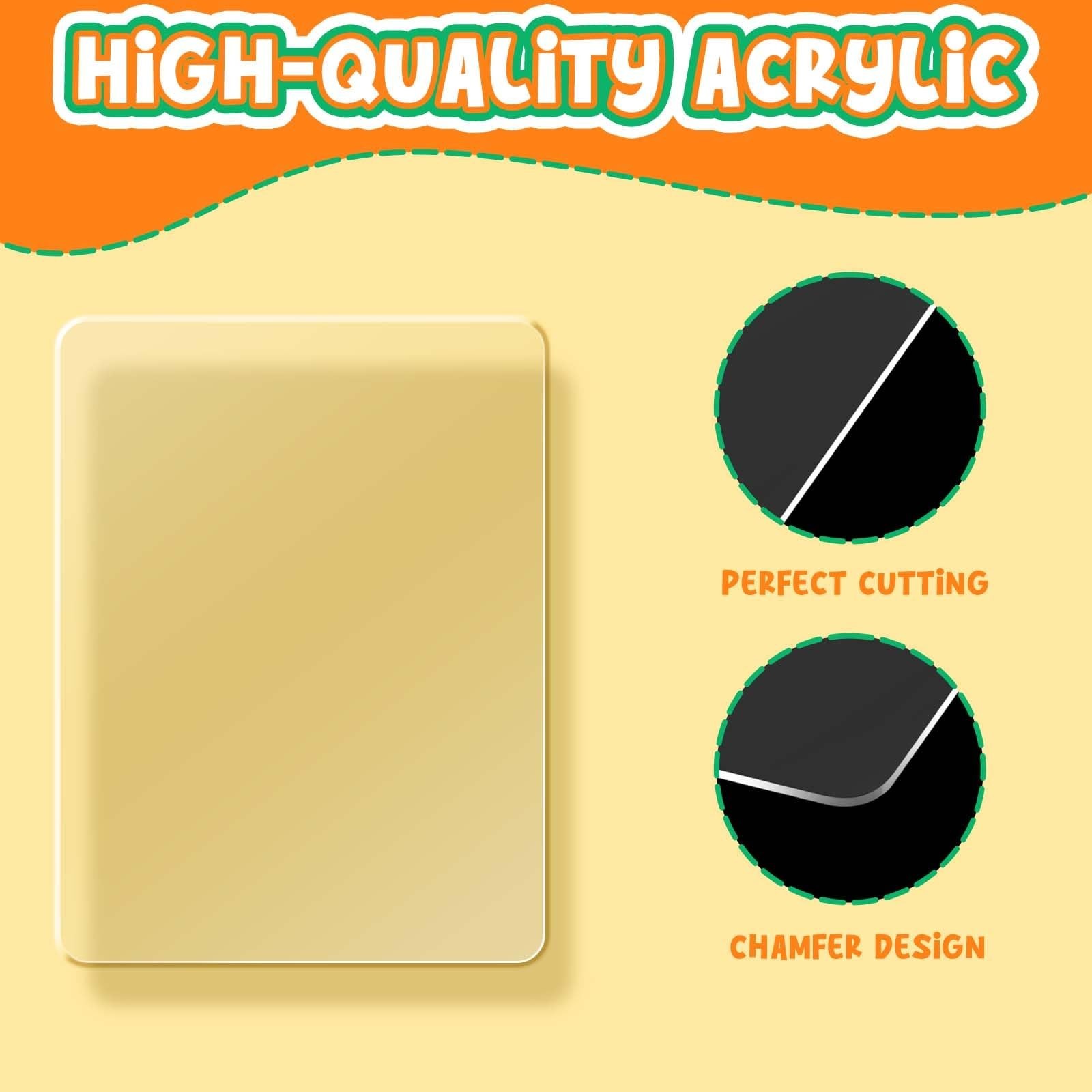 Acrylic Clay Roller and Acrylic Sheet for Polymer Clay Rolling Pin with Clear...