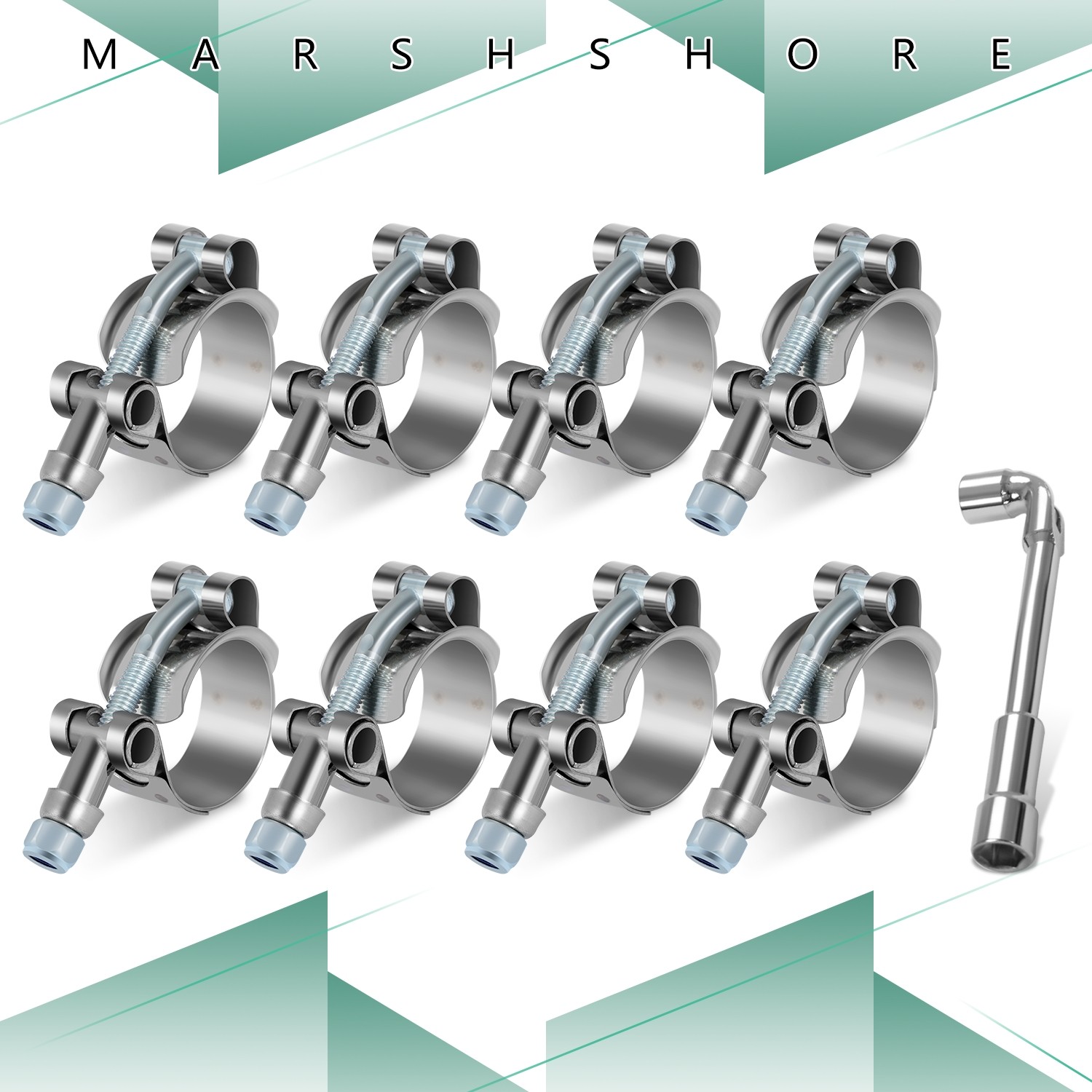 8PC 0.75"Stainless TBolt Clamp Intake Turbo Exhaust Intercooler Silicone Coupler