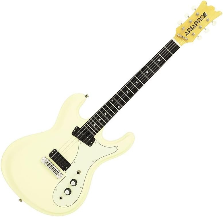 Aria DM-206 VW RETRO CLASSICS SERIES Vintage White Electric Guitar w/Gig Bag