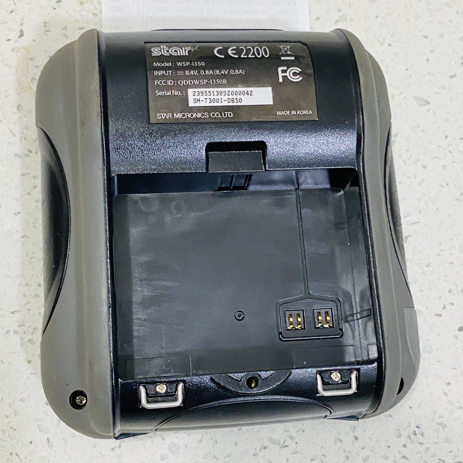 Star Micronics SM-T300I (WSP-i350) Portable Bluetooth Receipt Printer & Adapter