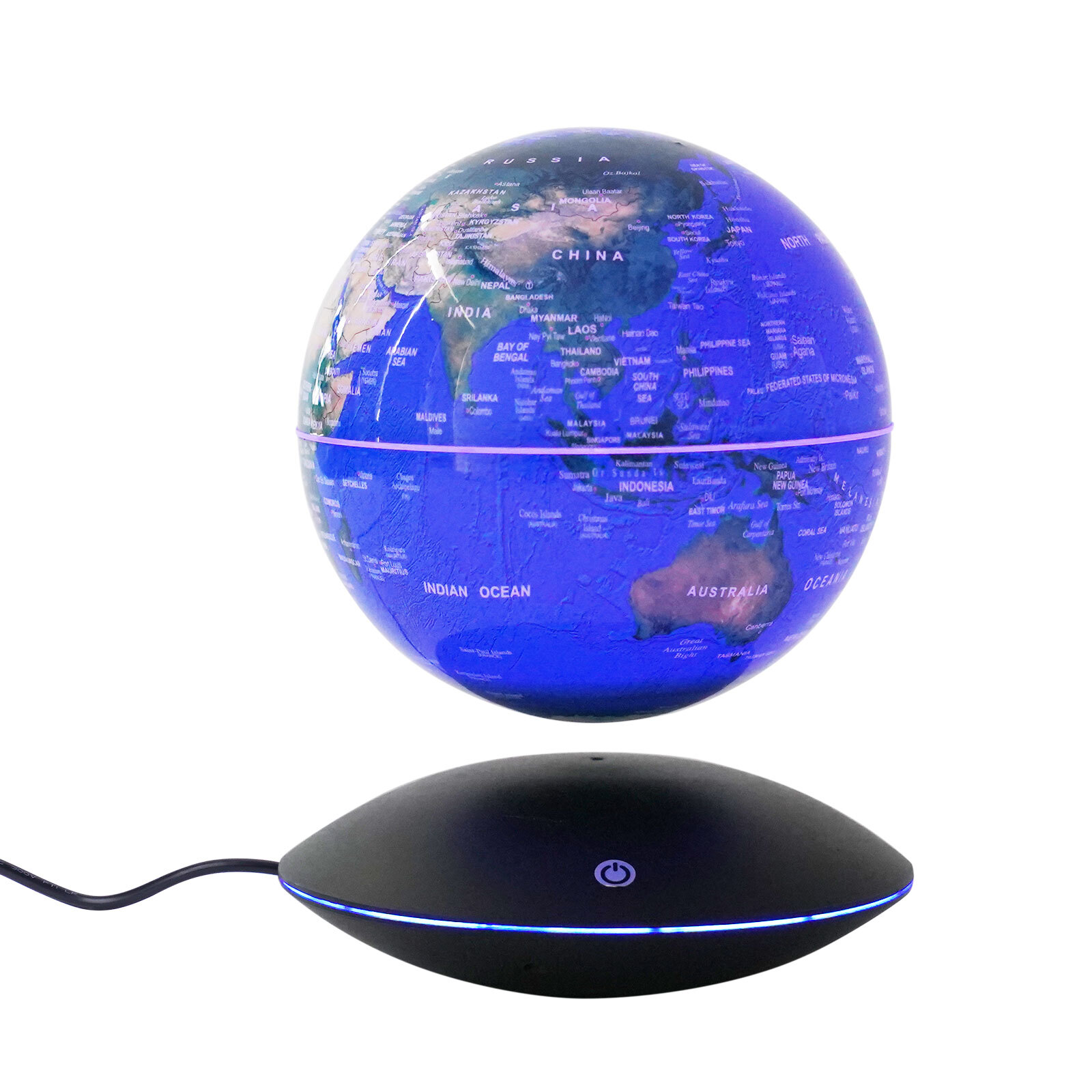 Magnetic Levitation Floating Globe Light LED World Map Rotating Night Lamp NEW