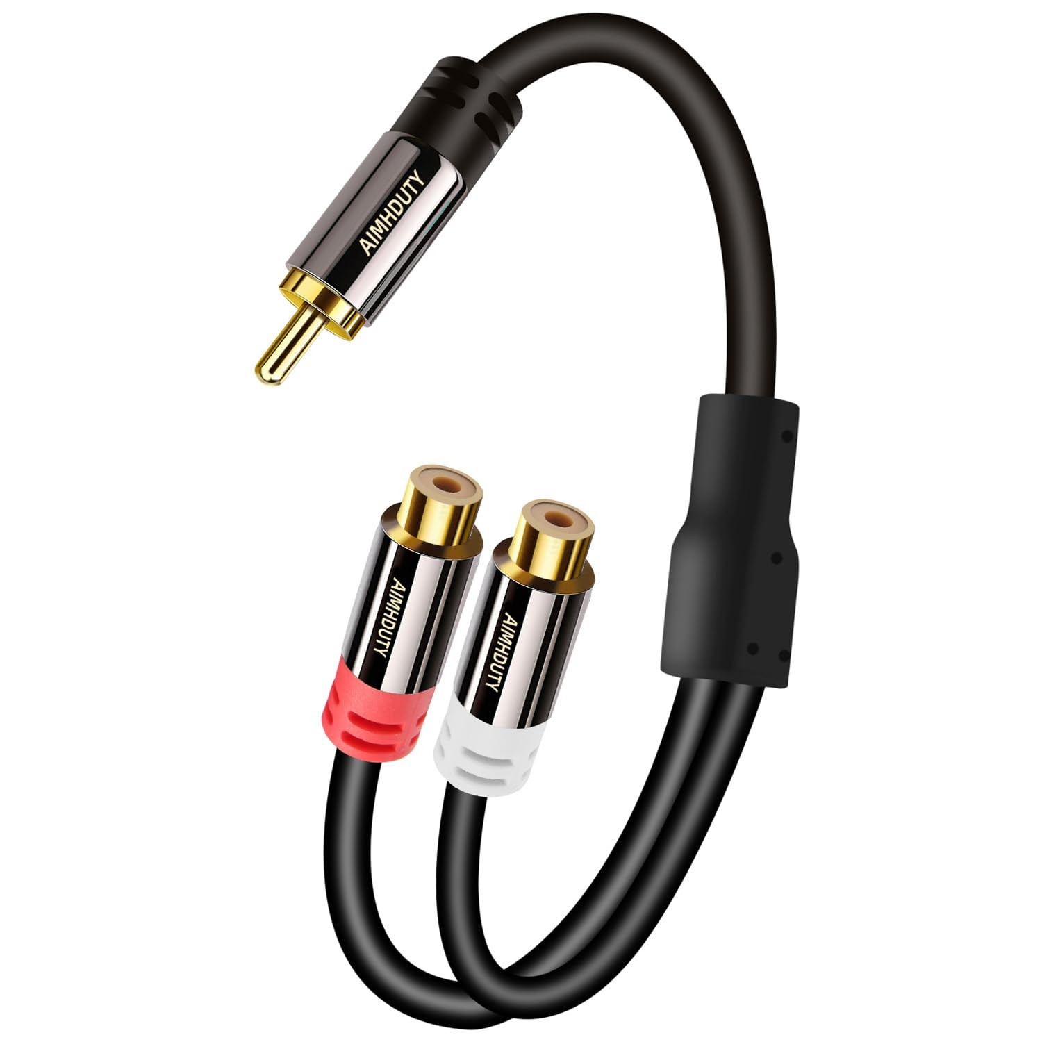 AIMHDUTY RCA Splitter Cable, 1 Male to 2 Female Y 24 centimeters