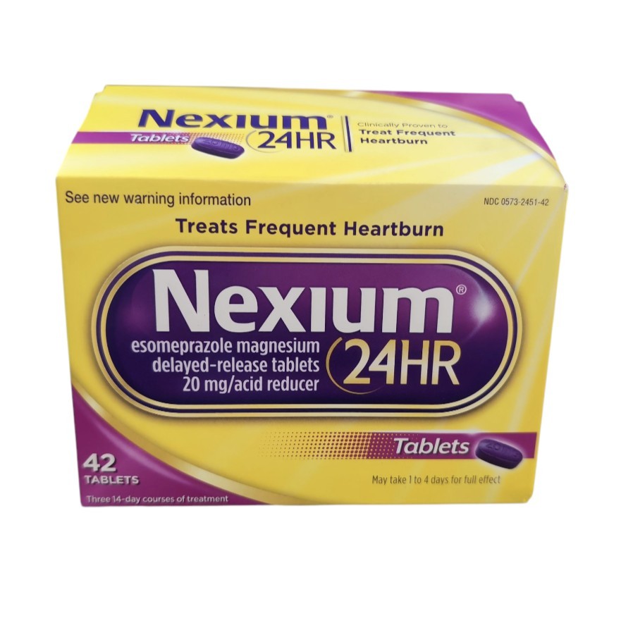 Nexium Heartburn Medicine 24 Hour 20mg 42 Tablets Exp 1/27