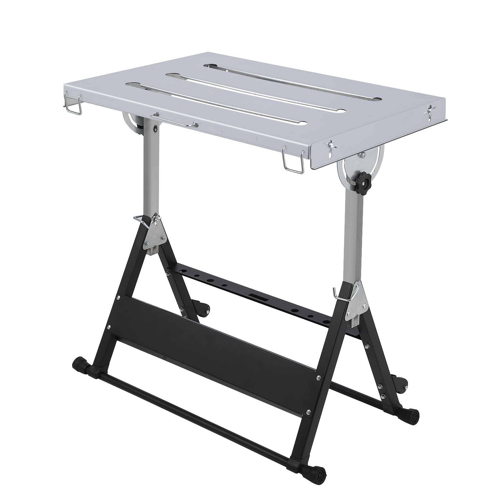 Welding Table 44"x21" 500LBS Folding Workbench Table Portable Adjustable Height