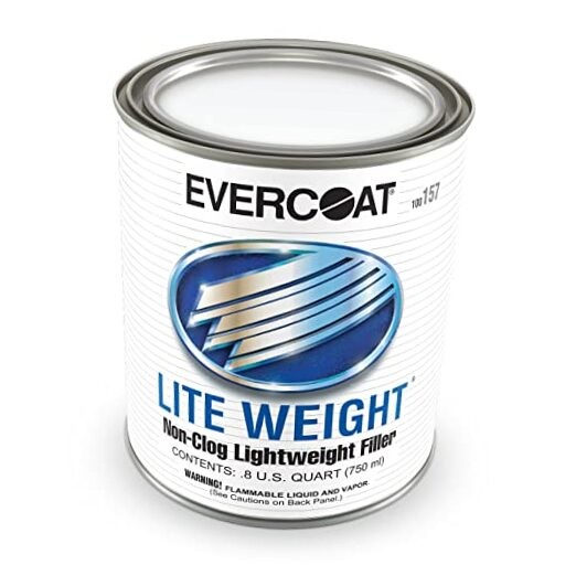 Lite Weight Body Filler - Clog-Free Body Filler for Aluminum, Fiberglass &