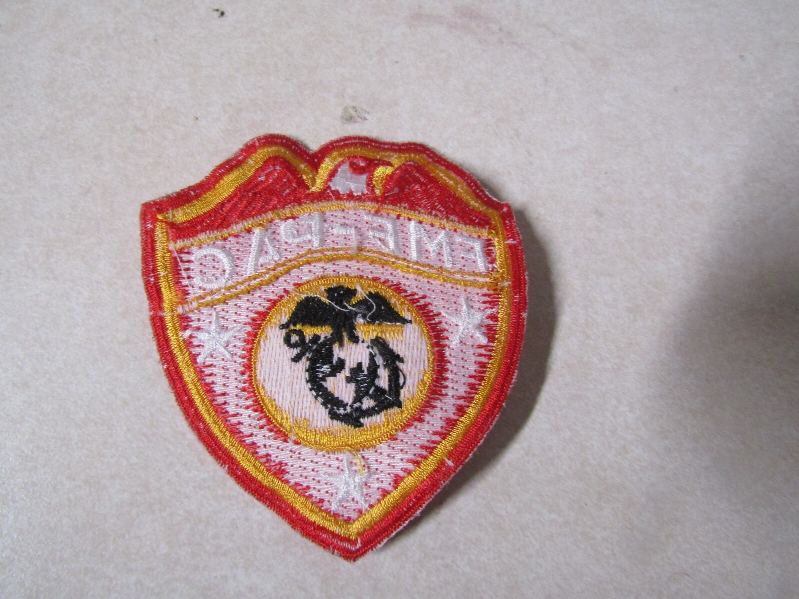 MILITARY PATCH OLDER USMC FLEET MARINE FORCES PACIFIC HEADQUARTERS FLEET
