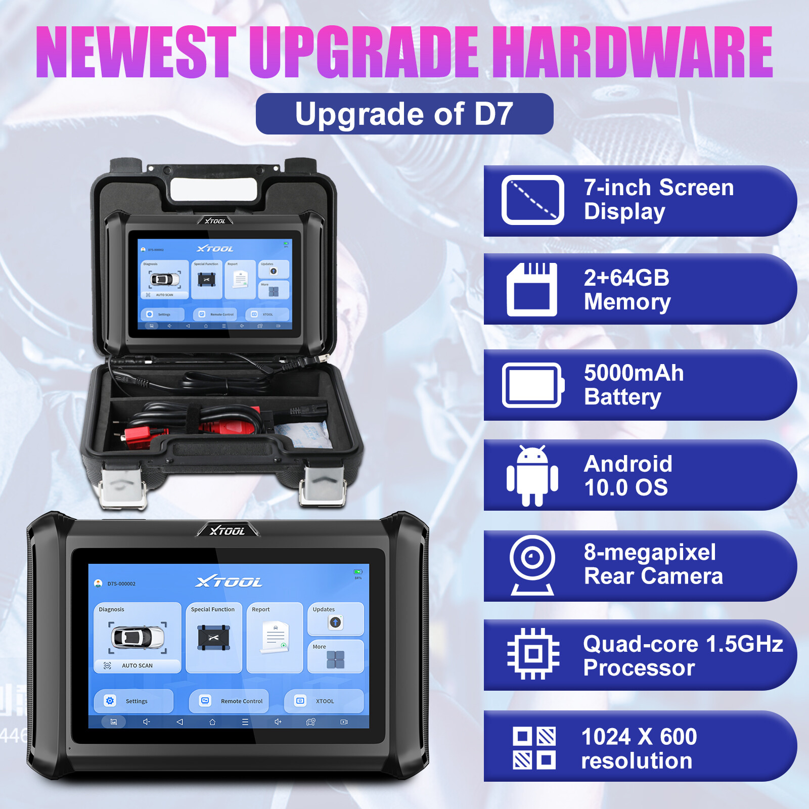 XTOOL D7S E.CU Coding Scanner Full Bidirectional Diagnostic Tool Code Reader