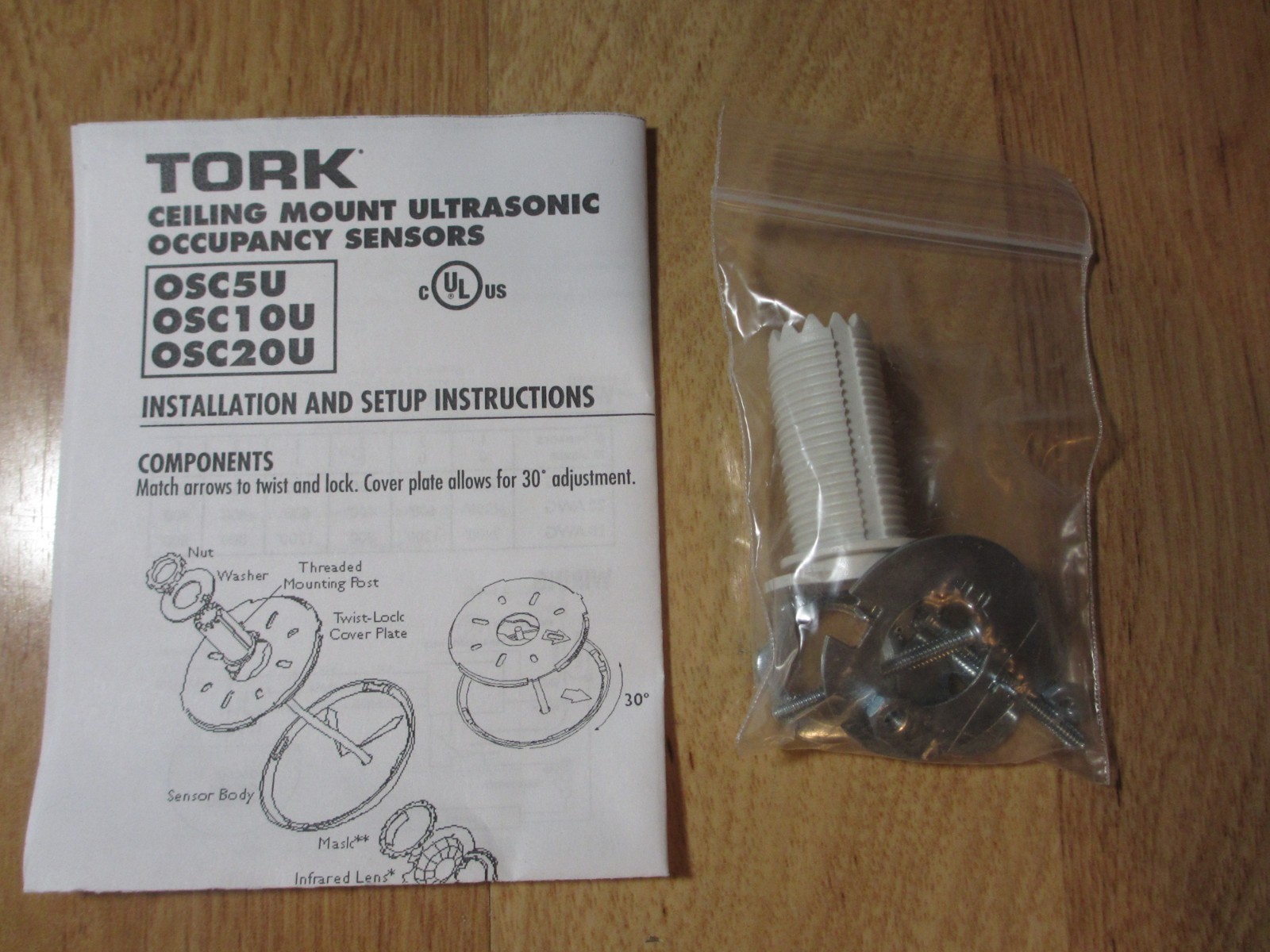 Tork Nsi OSC20U Ceiling Mount Ultrasonic Occupancy Sensor 2000 foot coverage