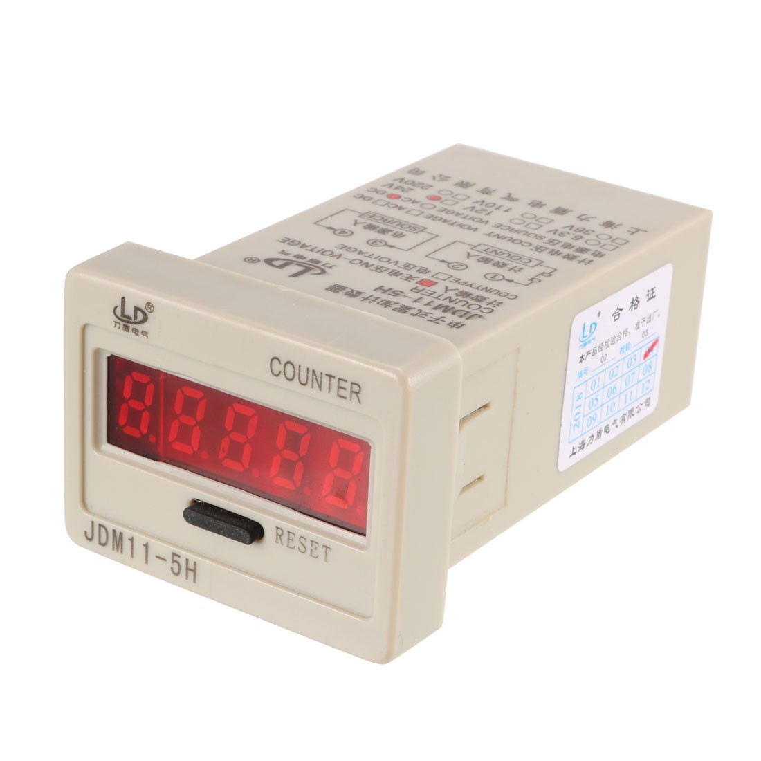 JDM11-5H Resettable 5 Digits LED Display Panel Digital Counter 24Volt