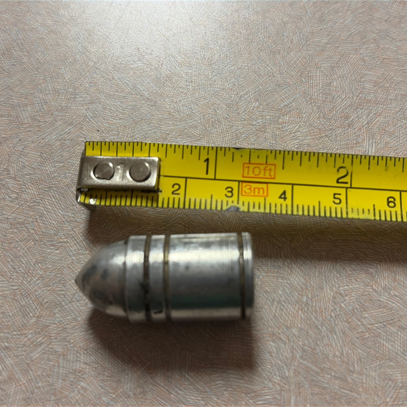 Vintage Metal Bullet Pencil Sharpener .