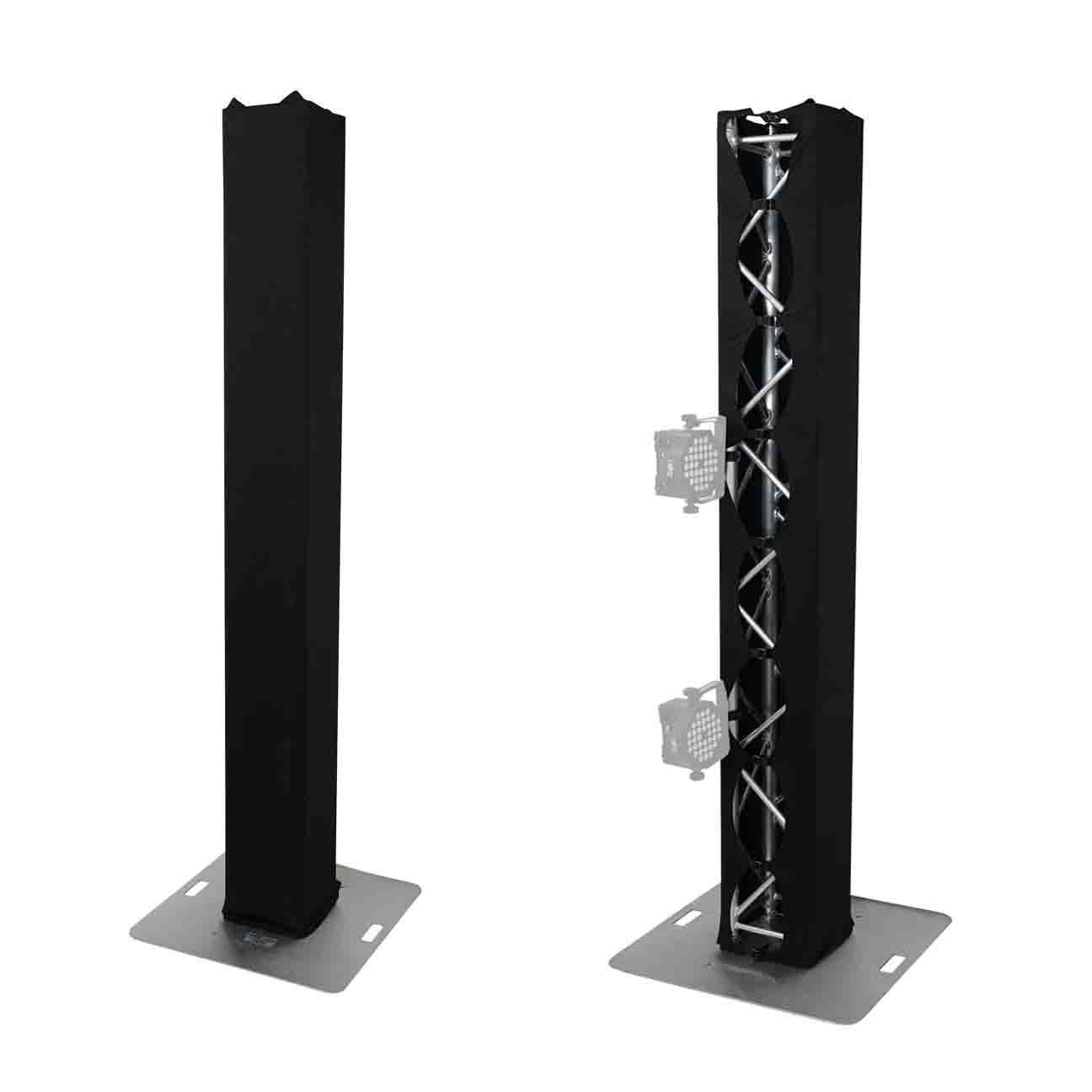 2 Prox 8.20 Ft Black DJ Box Truss Cover Scrim 3 side Coverage