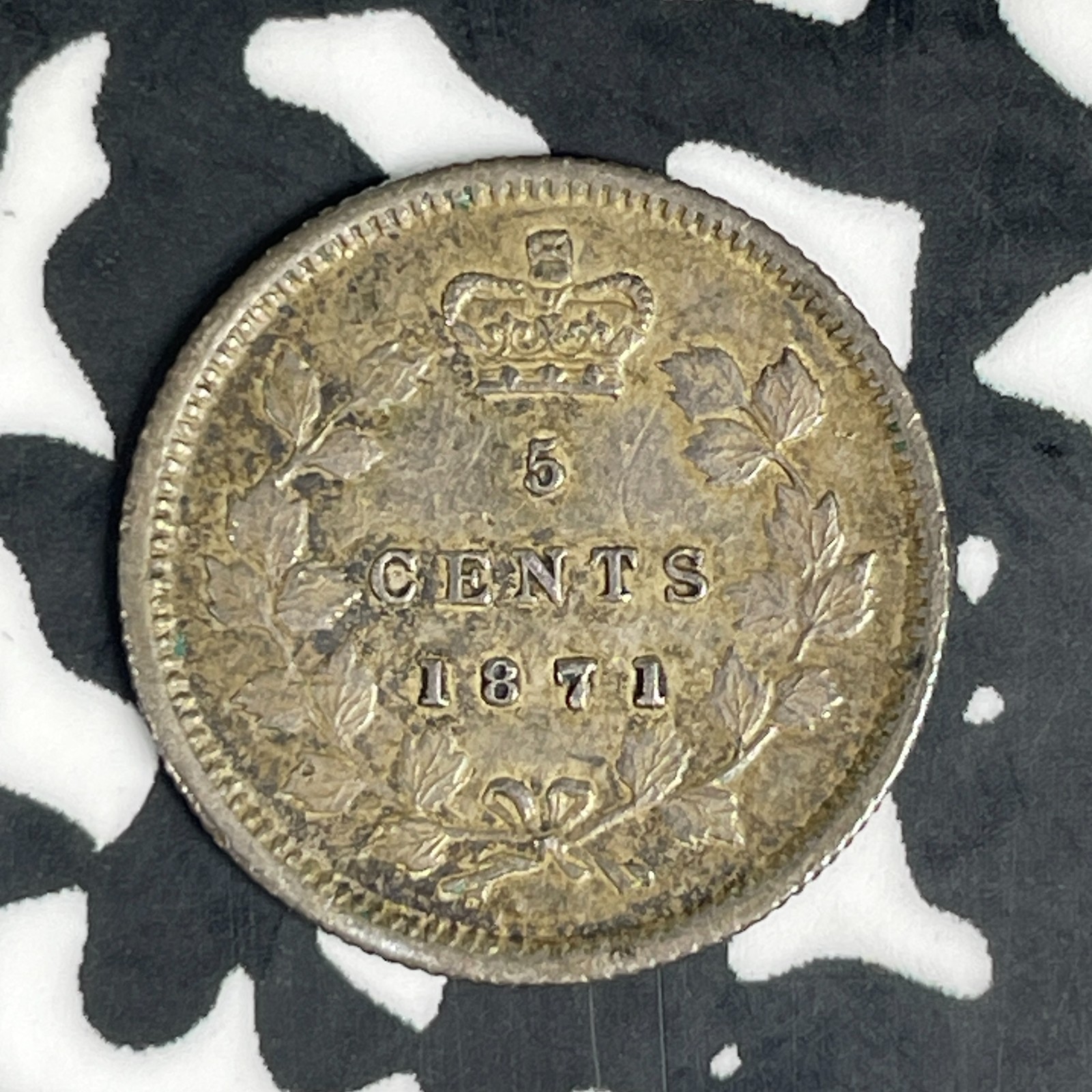 1871 Canada 5 Cents Lot#JM0756 Silver! Nice!