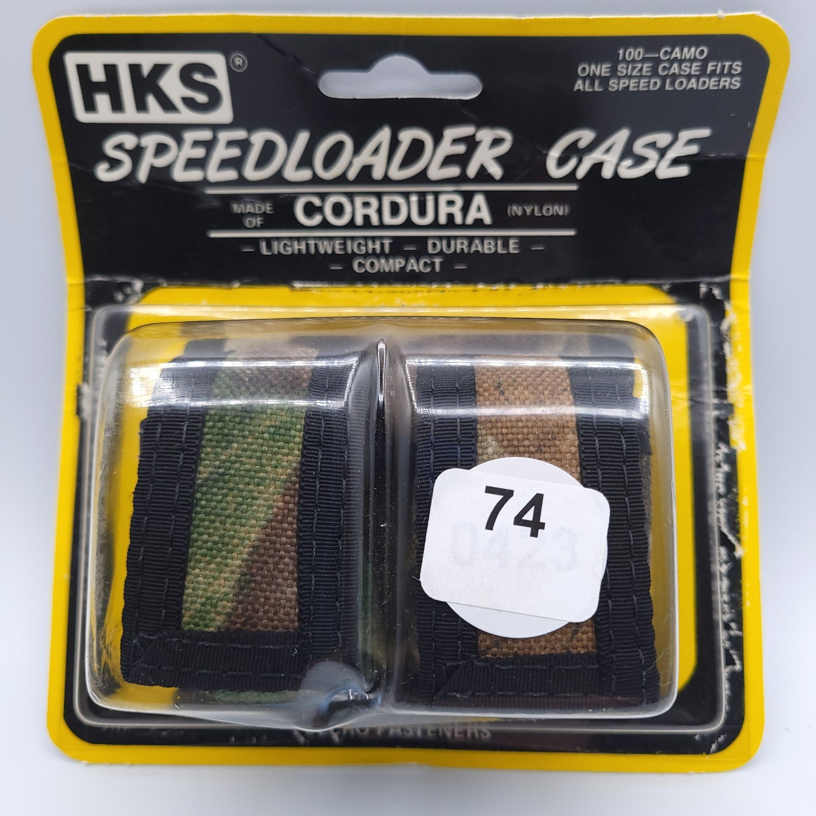 HKS Speedloader Case Camouflage Cordura Nylon Holds 2 Speedloaders Belt Worn