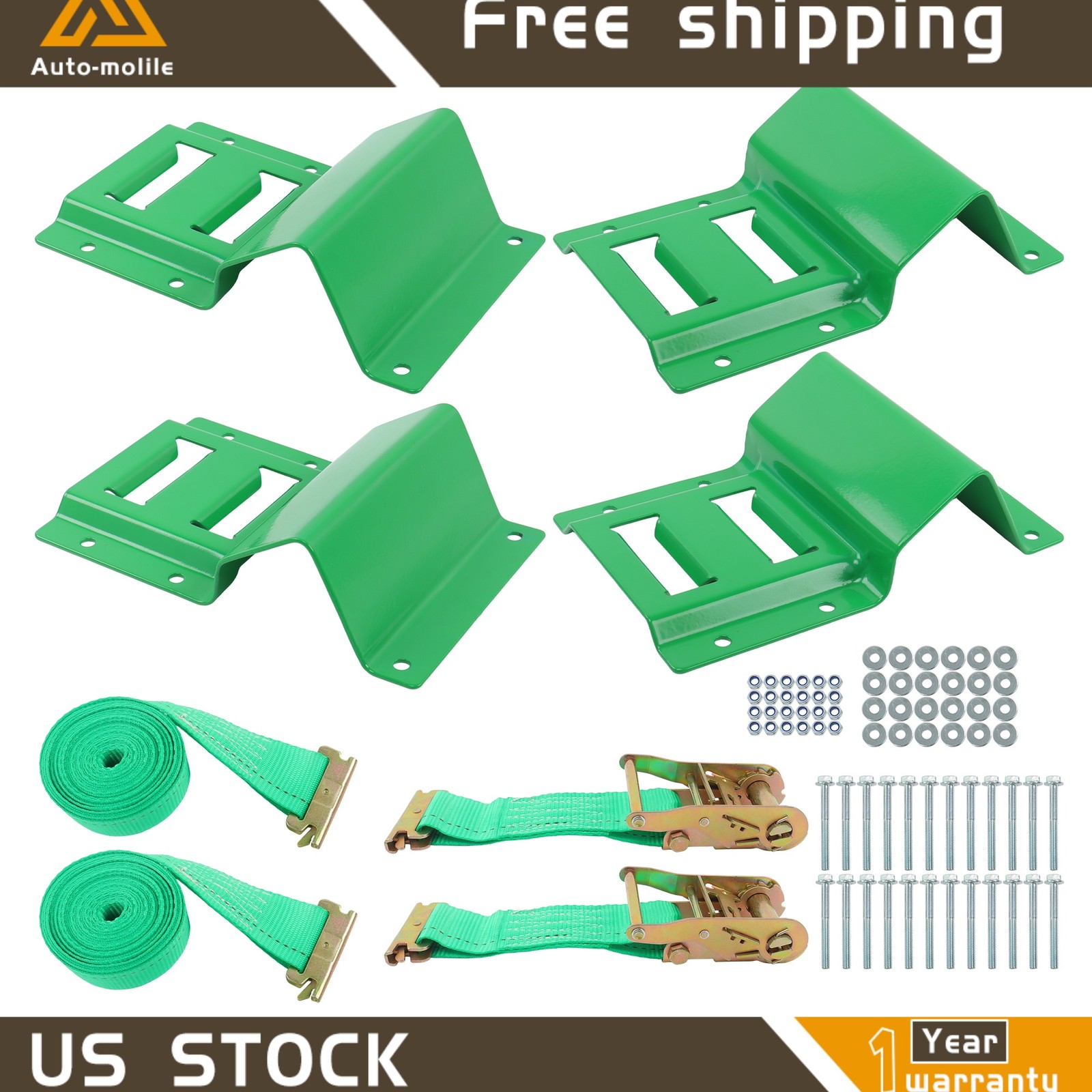 High Quality Secure Cargo Durable E Track Wheel Chock Tie Down Kit Heavy Duty