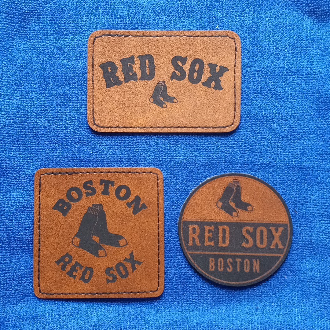Red Sox Leather Iron on Patch For Hats And Accessories