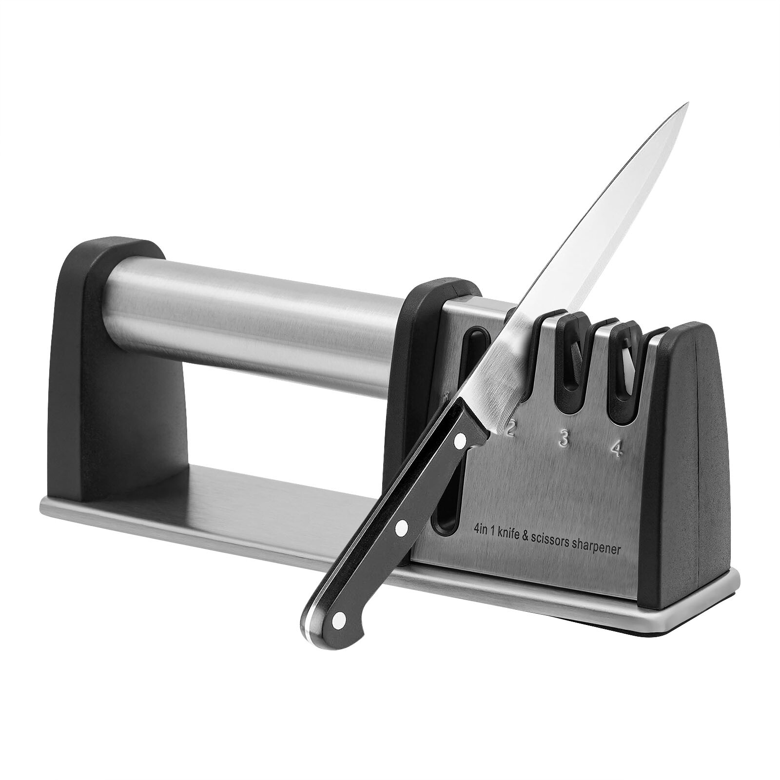 4 STAGE KNIFE SHARPENER PROFESSIONAL CERAMIC TUNGSTEN KITCHEN SHARPENING TOOL