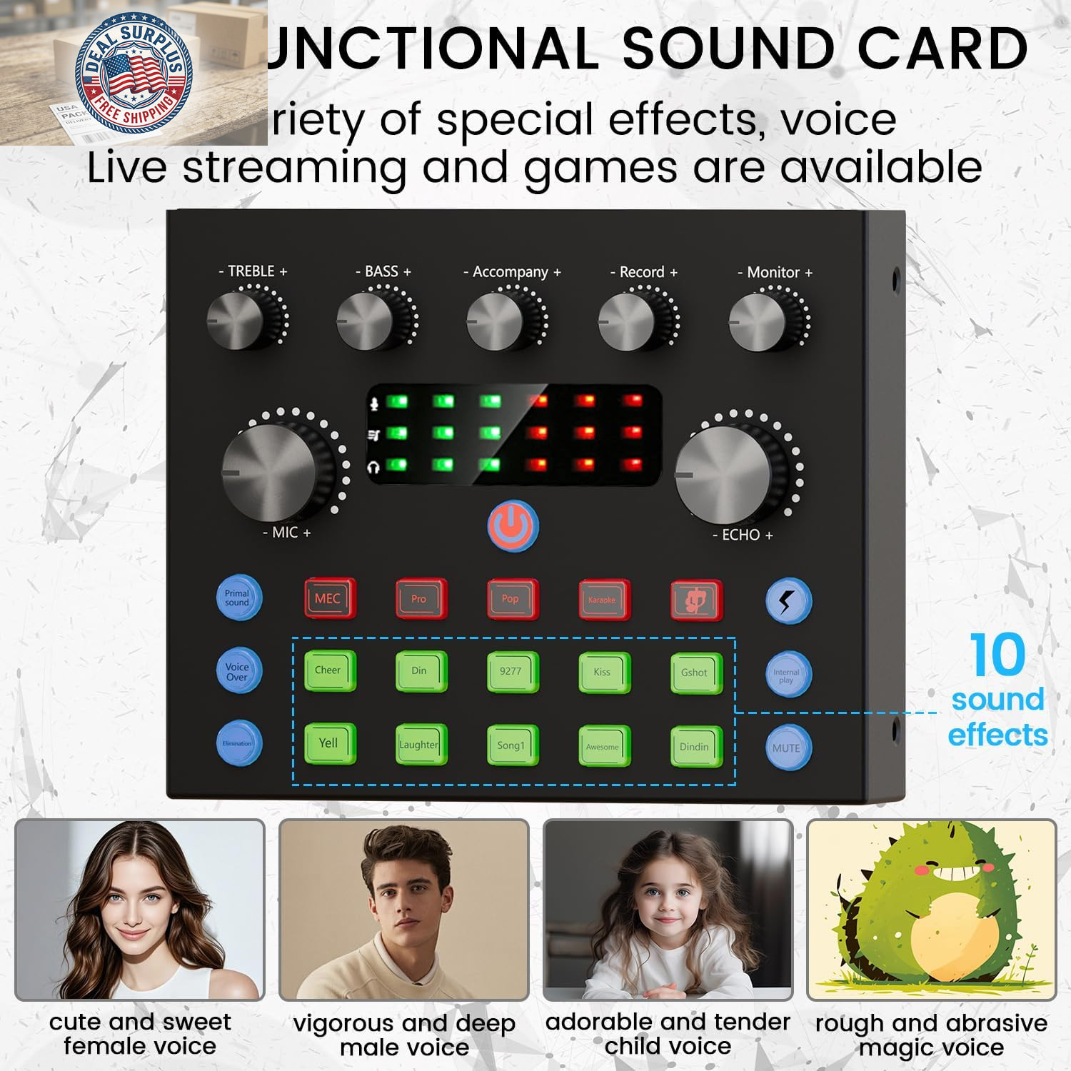 Podcast Equipment Bundle, Recording Studio Package with Podcast Microphone and V