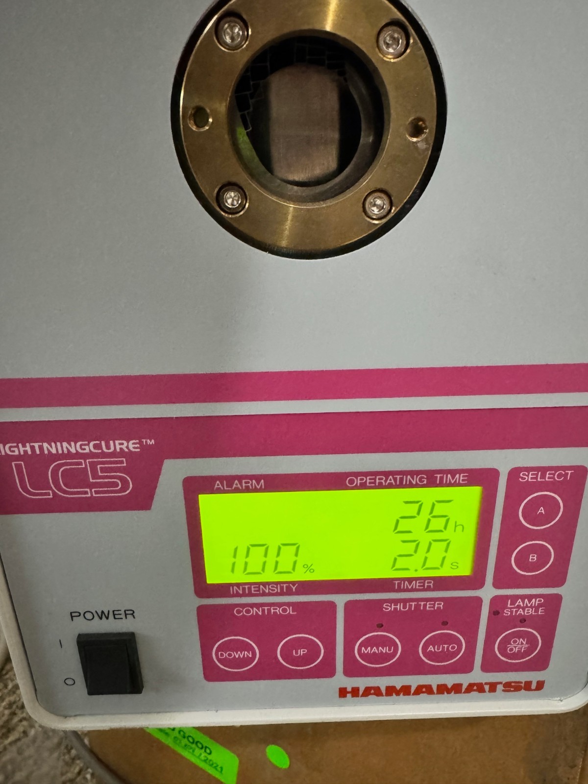 EUC 26 hrs HAMAMATSU LC5 Lightningcure Spot light Source L8333-02 LOW HOURS