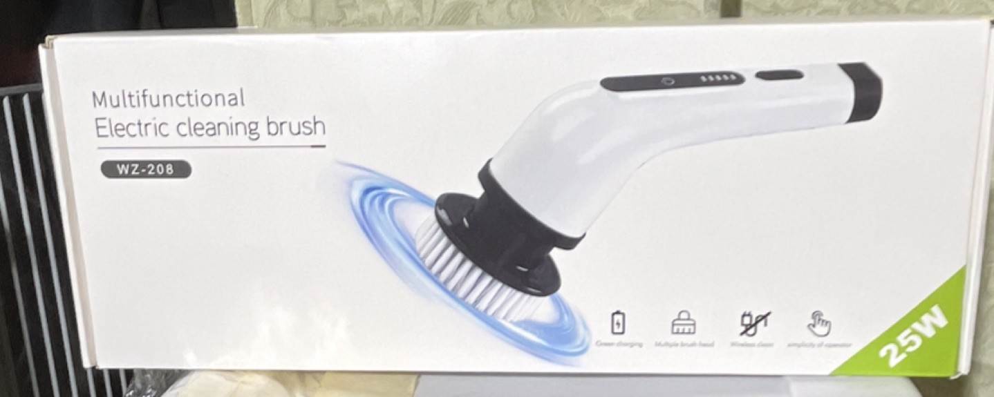 Rechargeable Waterproof Electric Cleaning Brush WZ-208 25W White/Black