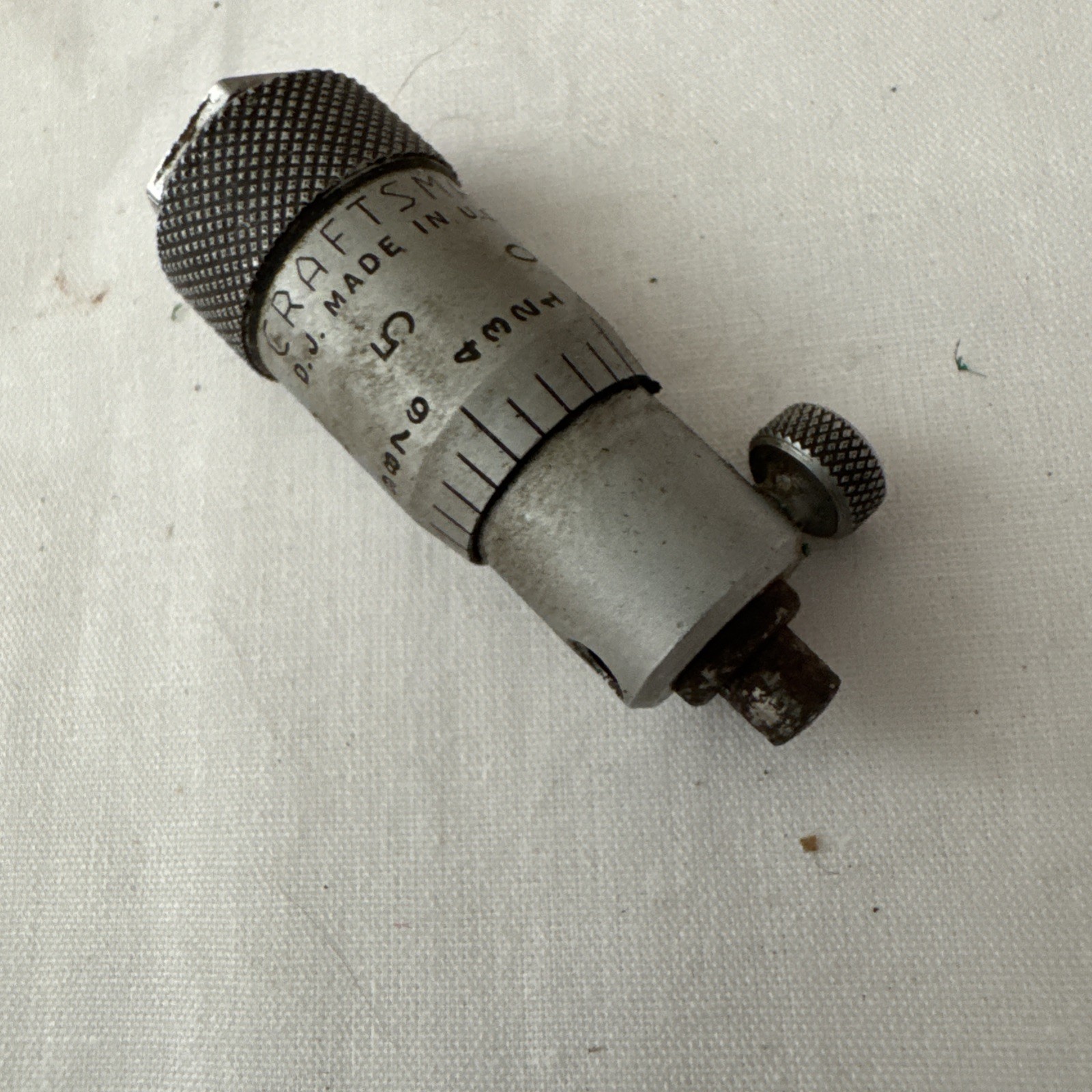 VINTAGE SEARS CRAFTSMAN DEPTH MICROMETER INDICATOR PRECISION MEASURING TOOLS.