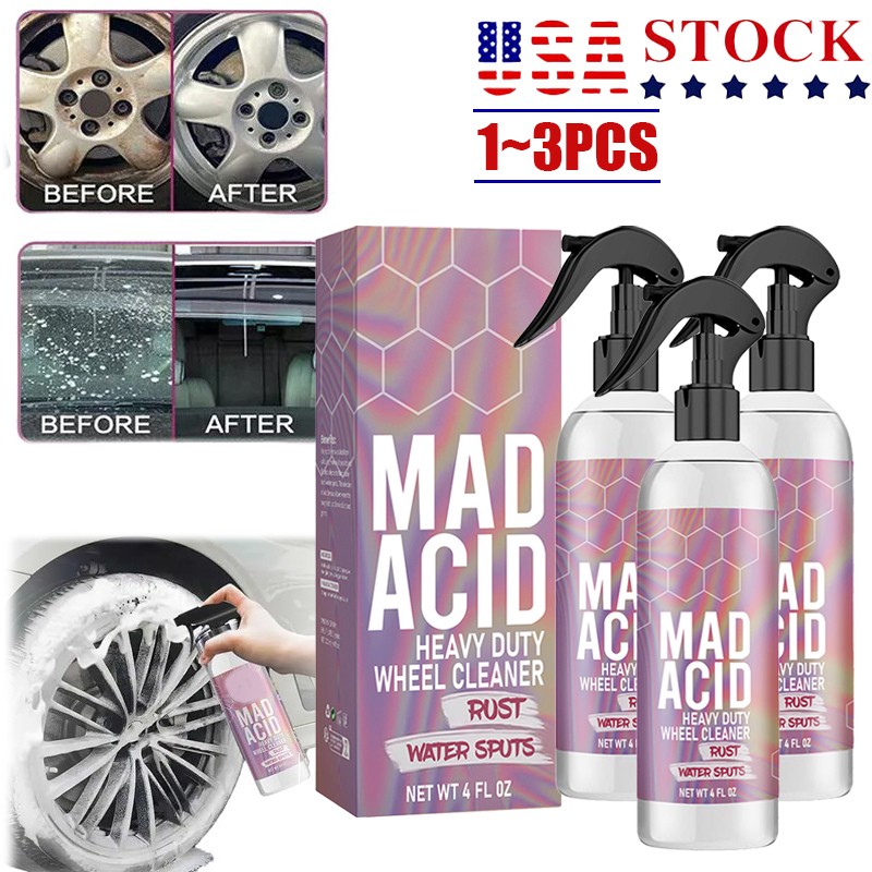 3X Heavy-Duty Wheel Cleaner, Water Spot Remover for Car,Glass Cleaner