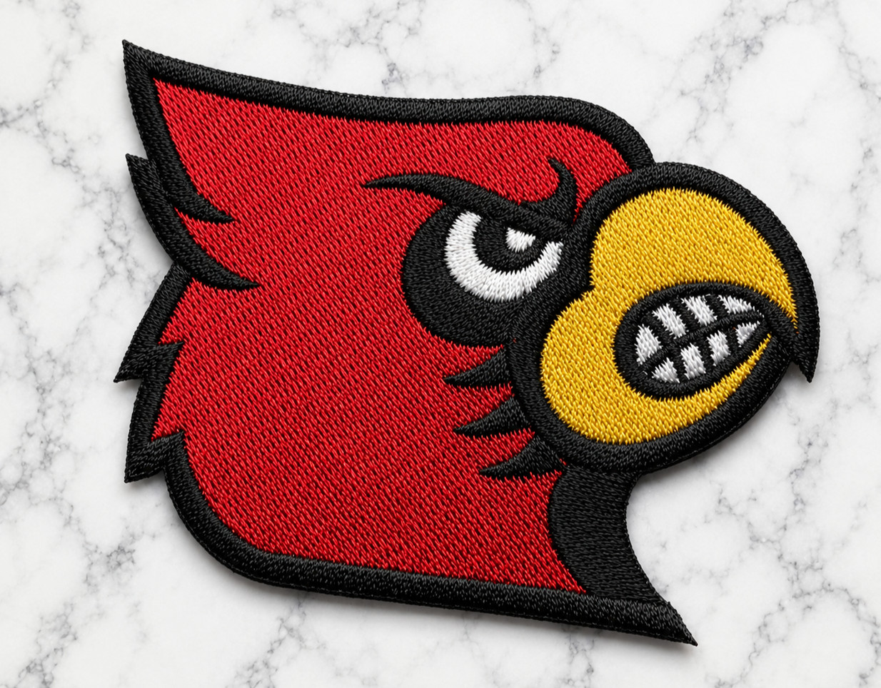 LOUISVILLE CARDINALS NCAA EMBROIDERED IRON ON PATCH 3X2" FREE SHIPPING