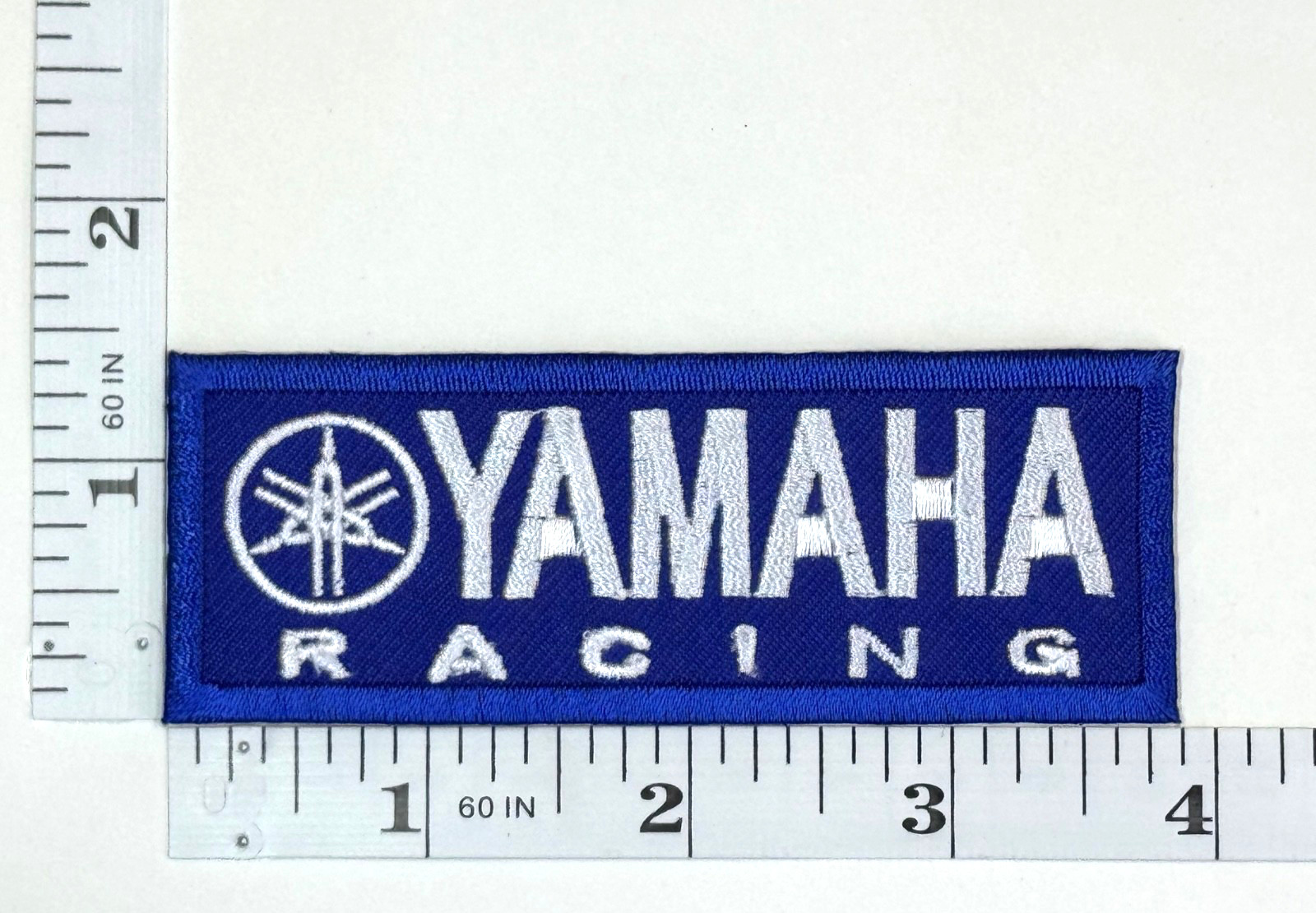 Embroidered Patch - Iron-on - Racing - Motorcycles - Blue & White - Yamaha