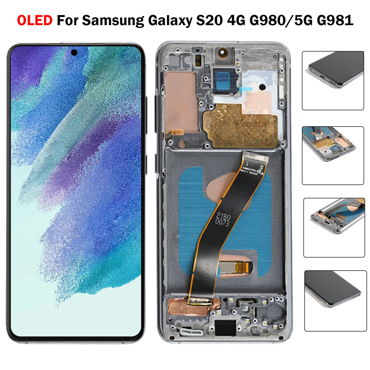 OLED For Samsung Galaxy S20 4G G980/5G G981 LCD Display Screen Assembly Gray