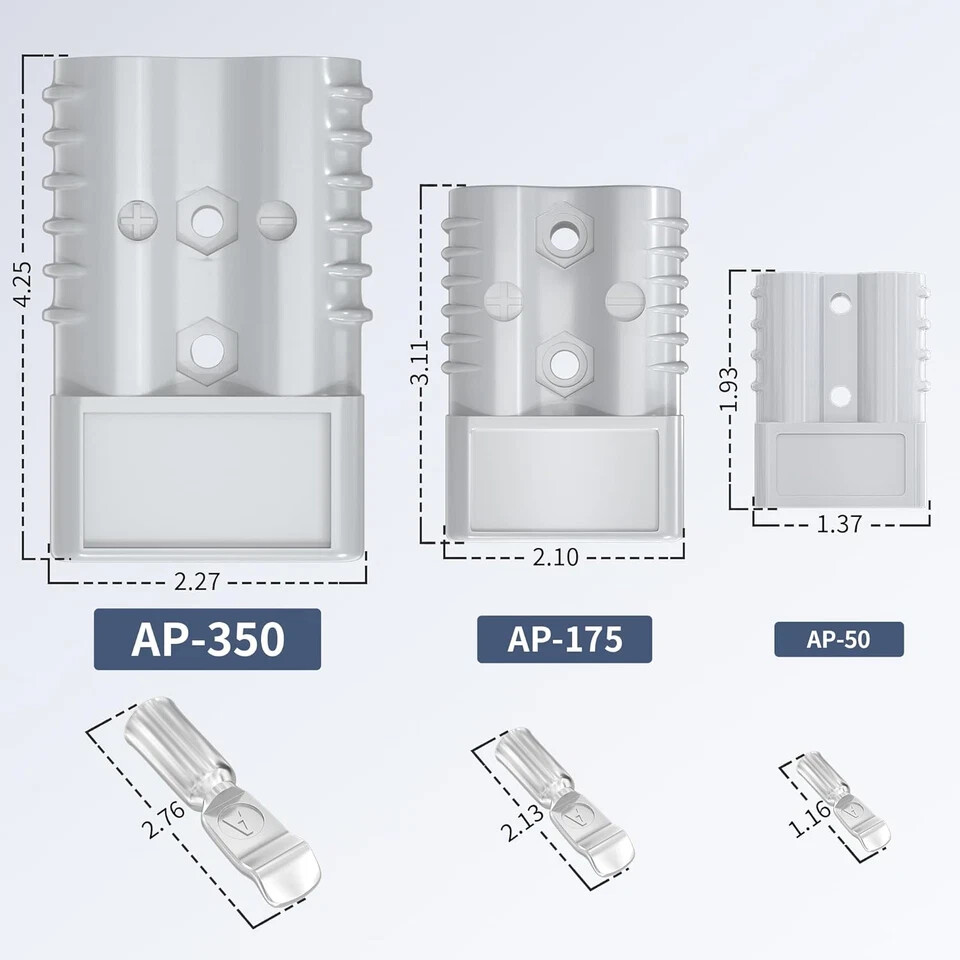 Conector Rapido 175Amp Para Bateria 12V Kit Conector Para Remolque 2 Piezas