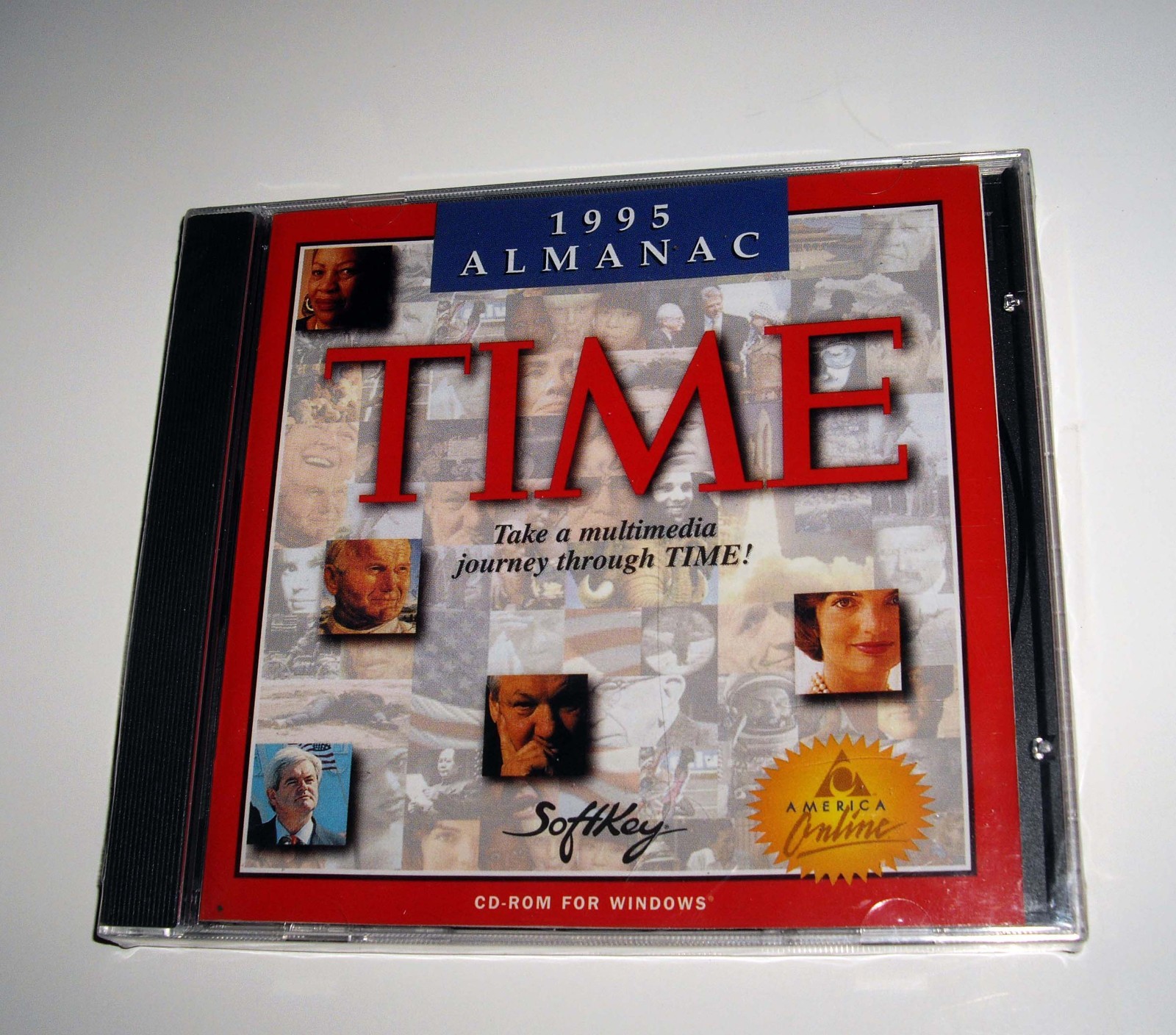 NEW SEALED Time Magazine 1995 Almanac PC Windows PC CD-ROM Softkey RFA2344CE