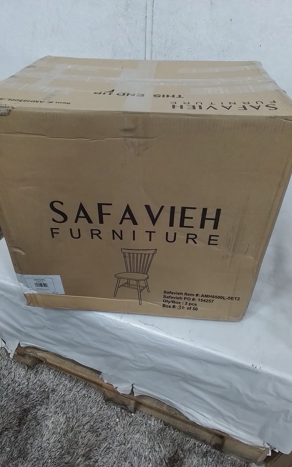 Safavieh PARKER SPINDEL SIDE CHAIR, Reduced Price 2172778843 AMH8500L-SET2