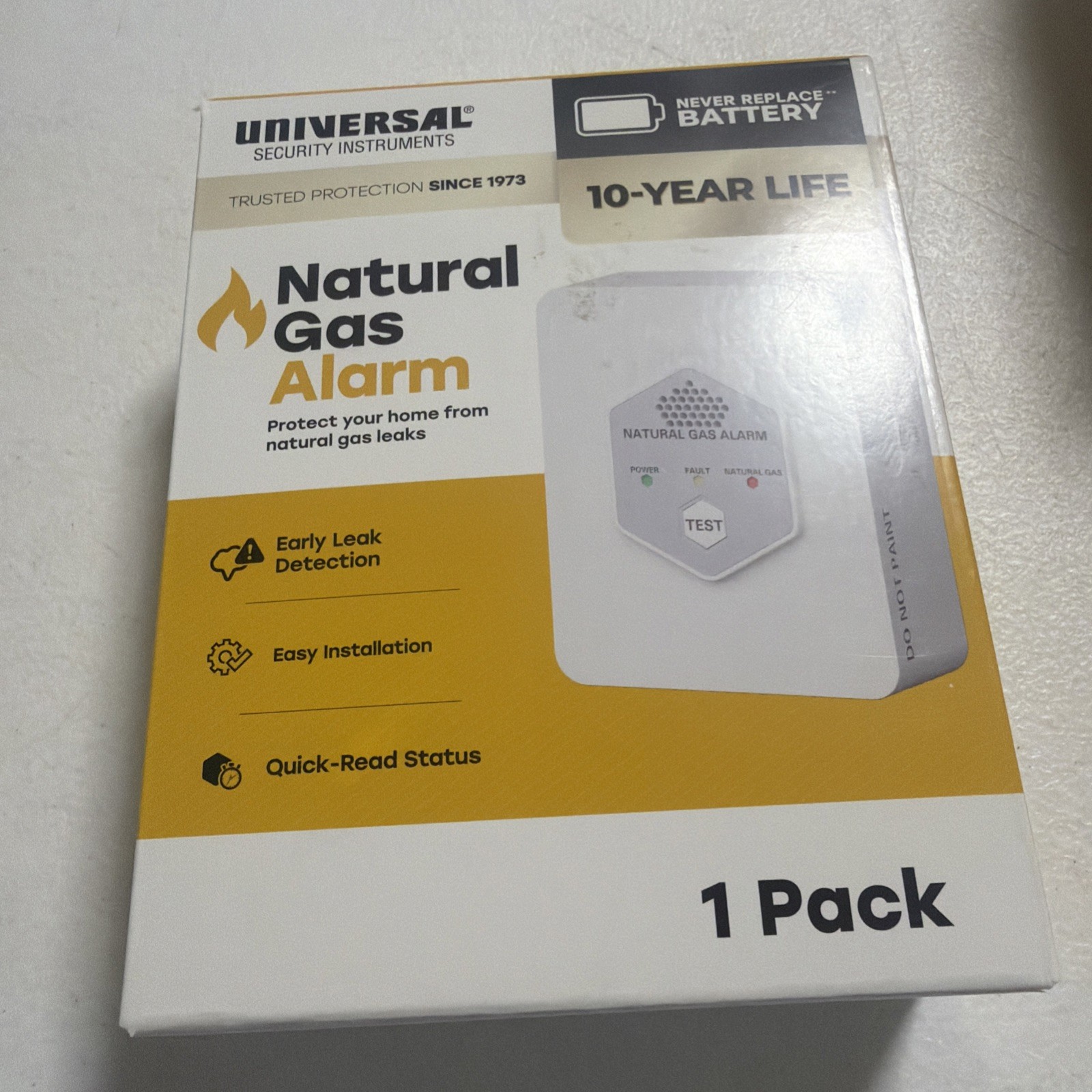 2-Universal Security Instruments Natural Gas Alarm. NEW/Open Box