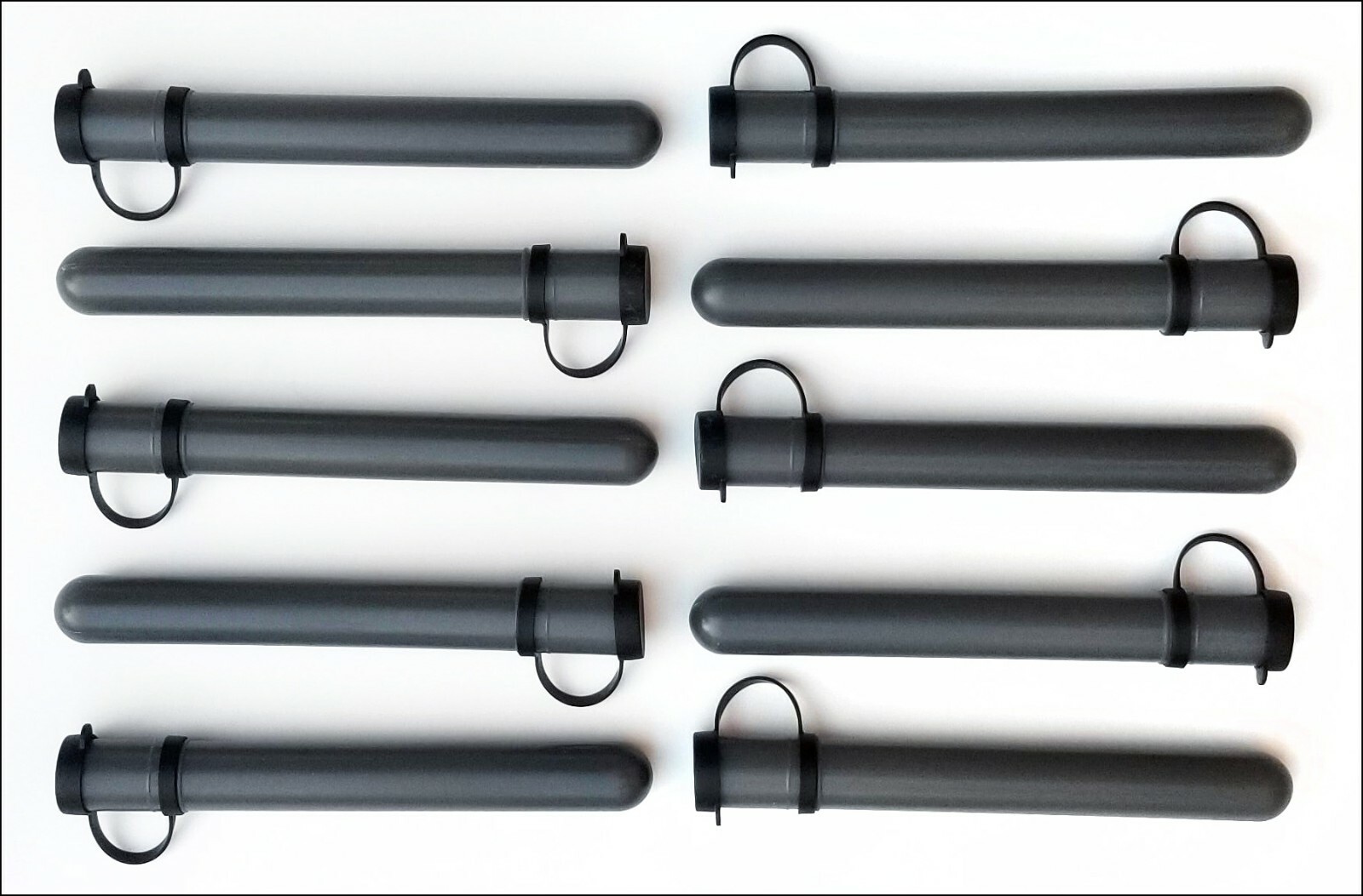 10 Round Paintball Tube Pod w/ Lid - .68 Cal - 10 Pack - Pump Sniper woodsball