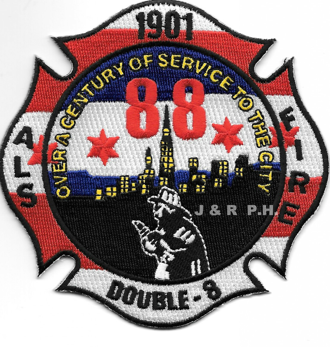 Chicago  Engine-88  "Double - 8", Illinois (4" x 4" size) fire patch