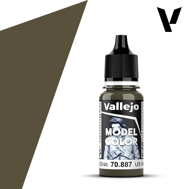 Vallejo US Olive Drab Model Color 17ml Acrylic Paint 70.887