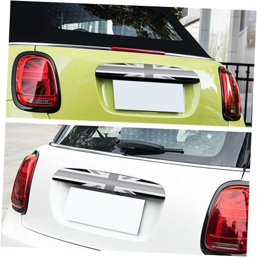 Rear Trunk Protector Sticker Compatible with Mini Cooper F55 F56 F57 Gray Flag