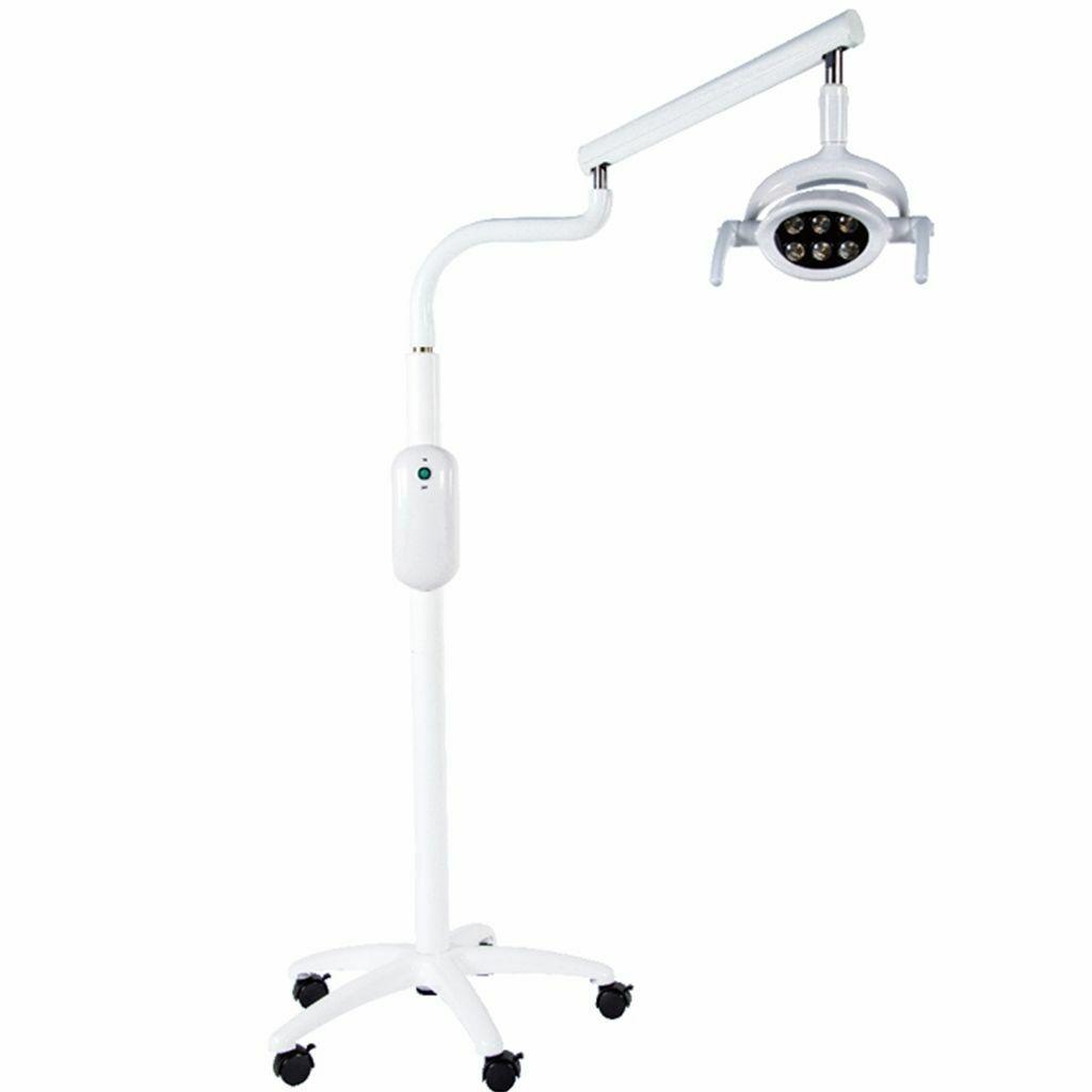 20W Dental Mobile Shadowless Operation Lamp 6LED Floor Stand Surgical Exam Light