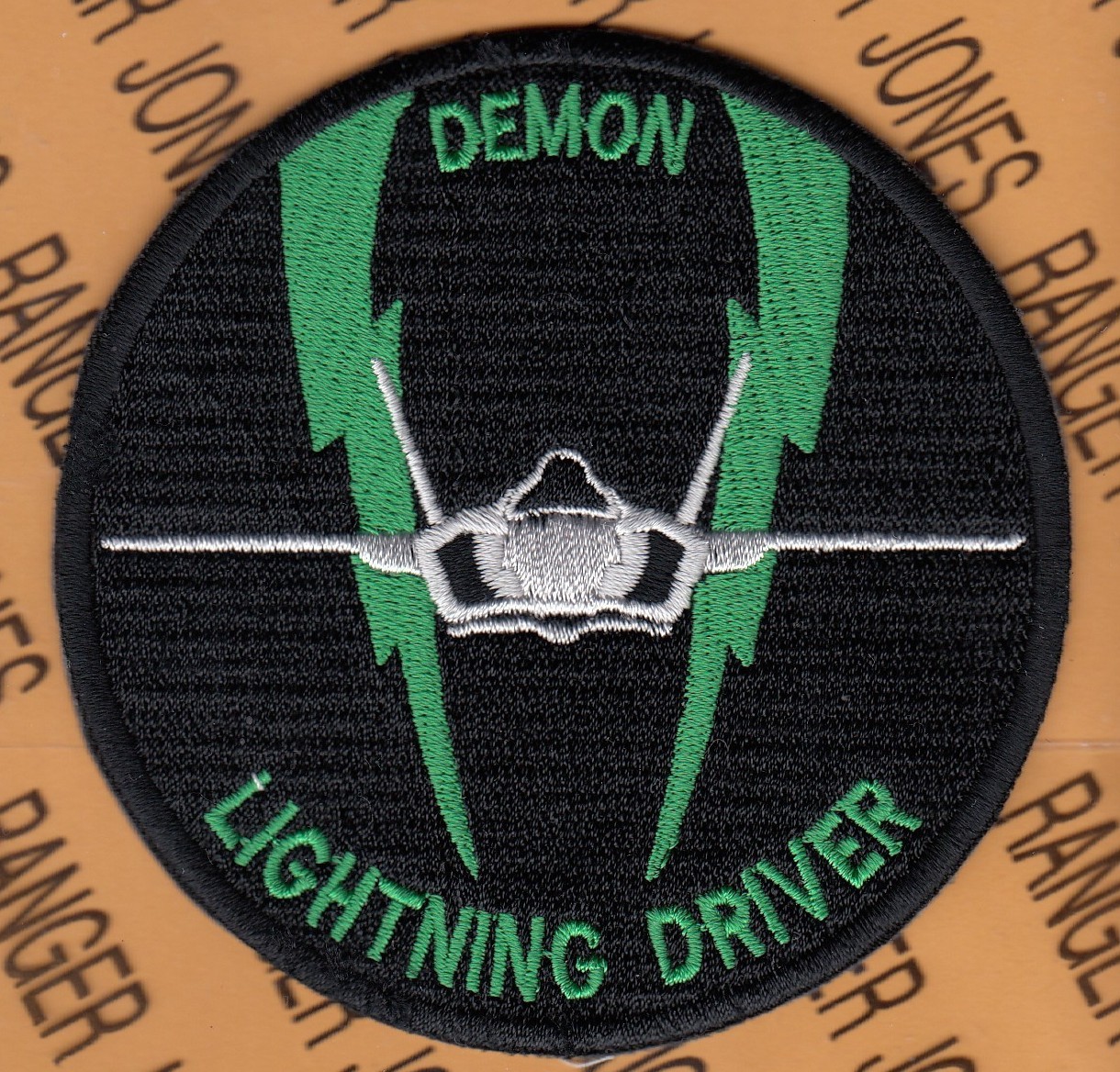 USAF Air Force 356th Fighter Sq FS Demon Lightning Driver ~3.75" patch c/e