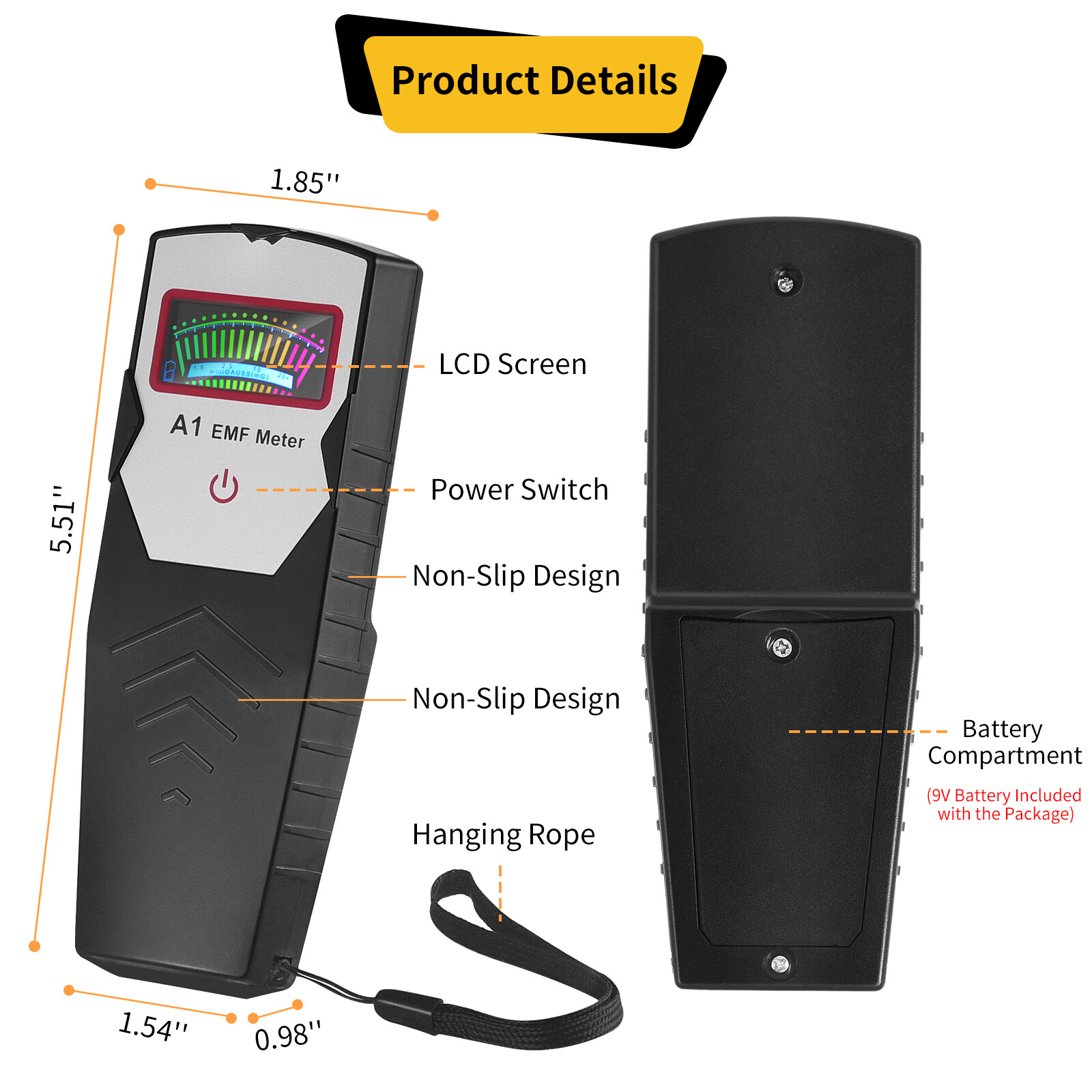Test Meters & Detectors Spiritseek EMF Ghost Hunting Equipment Tester