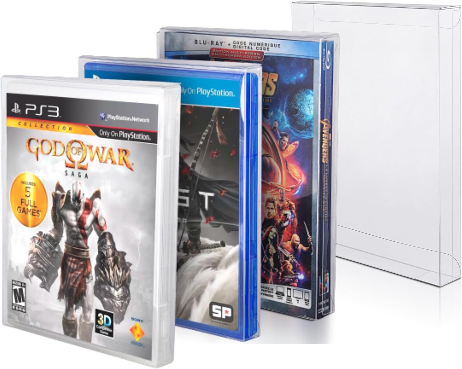 SONY PS3 PS4 CIB GAME CLEAR PLASTIC PROTECTIVE BOX PROTECTOR DISPLAY SLEEVE CASE