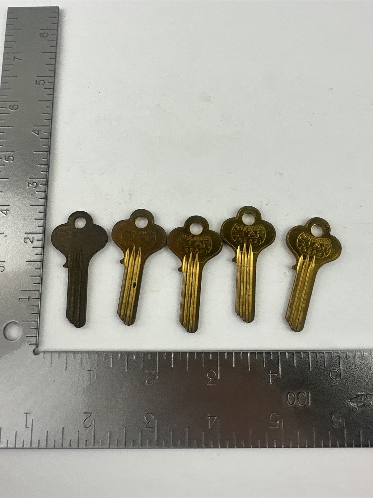 Star 5EA2  Key Blanks   Set of 5 Gold Tone EA1