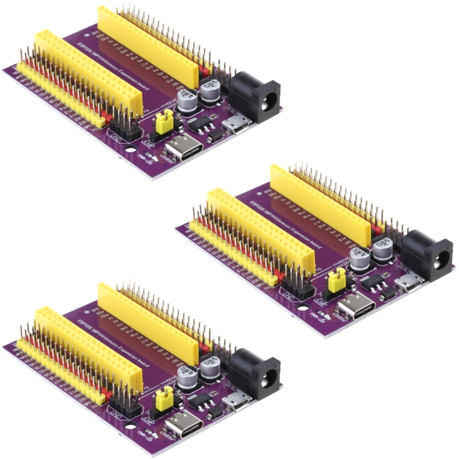 Expansion Board for 38-Pin ESP32 3 Pieces Breakout Board Compatible with Node...